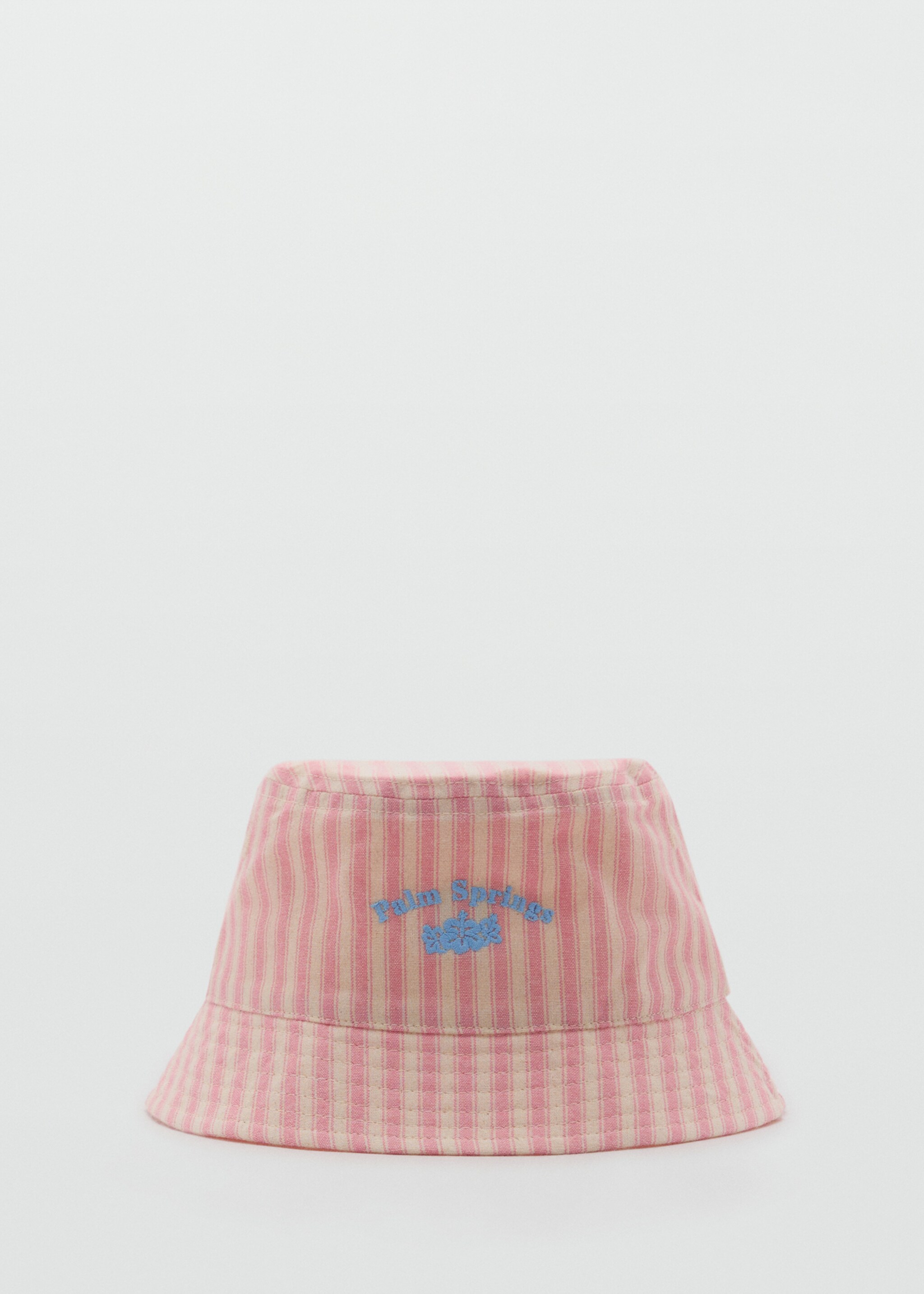 Striped bucket hat - Article without model, Pink. Ref: 87097169-00.