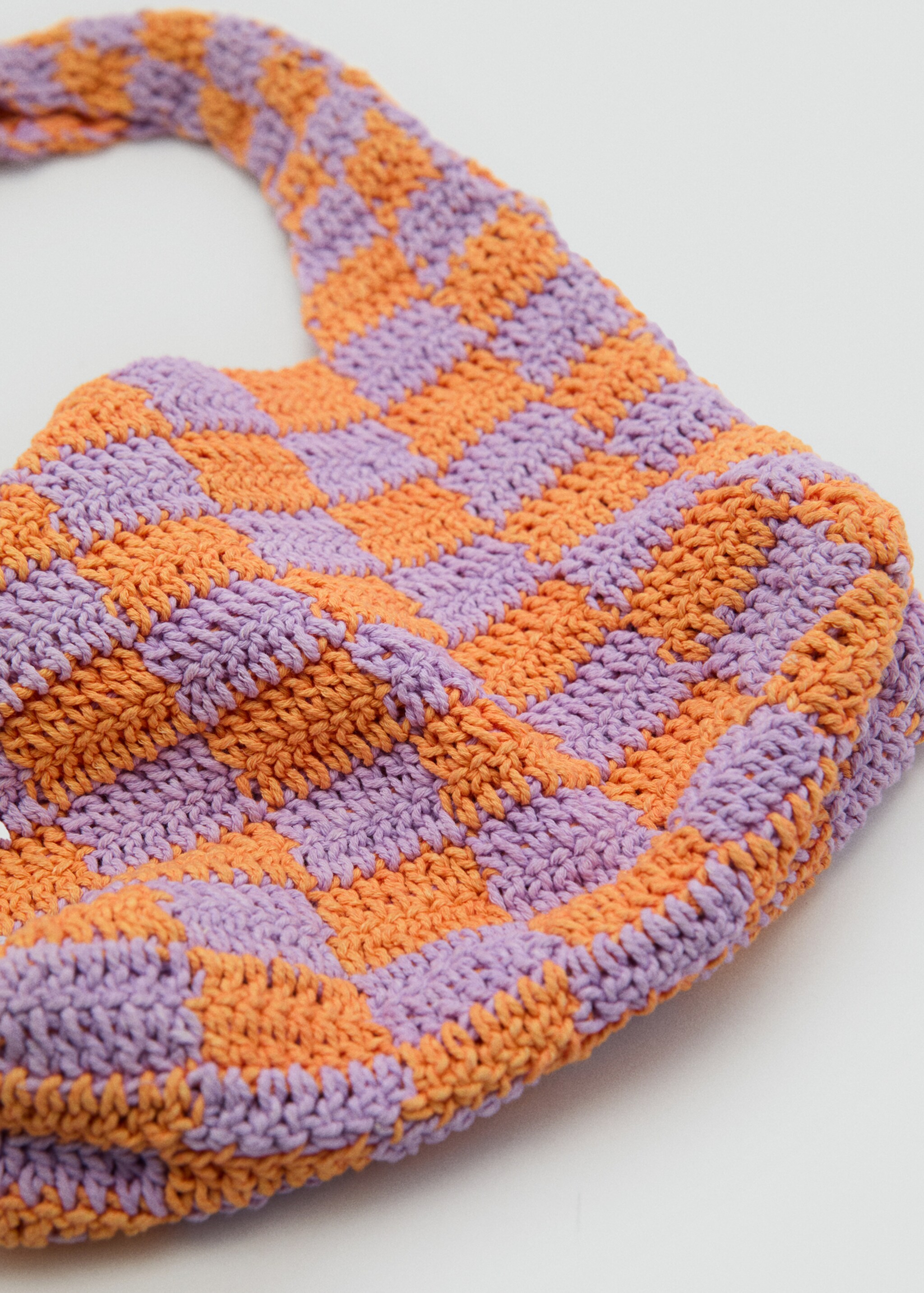 Crochet handbag - Details of the article 1, Orange. Ref: 87097180-00.