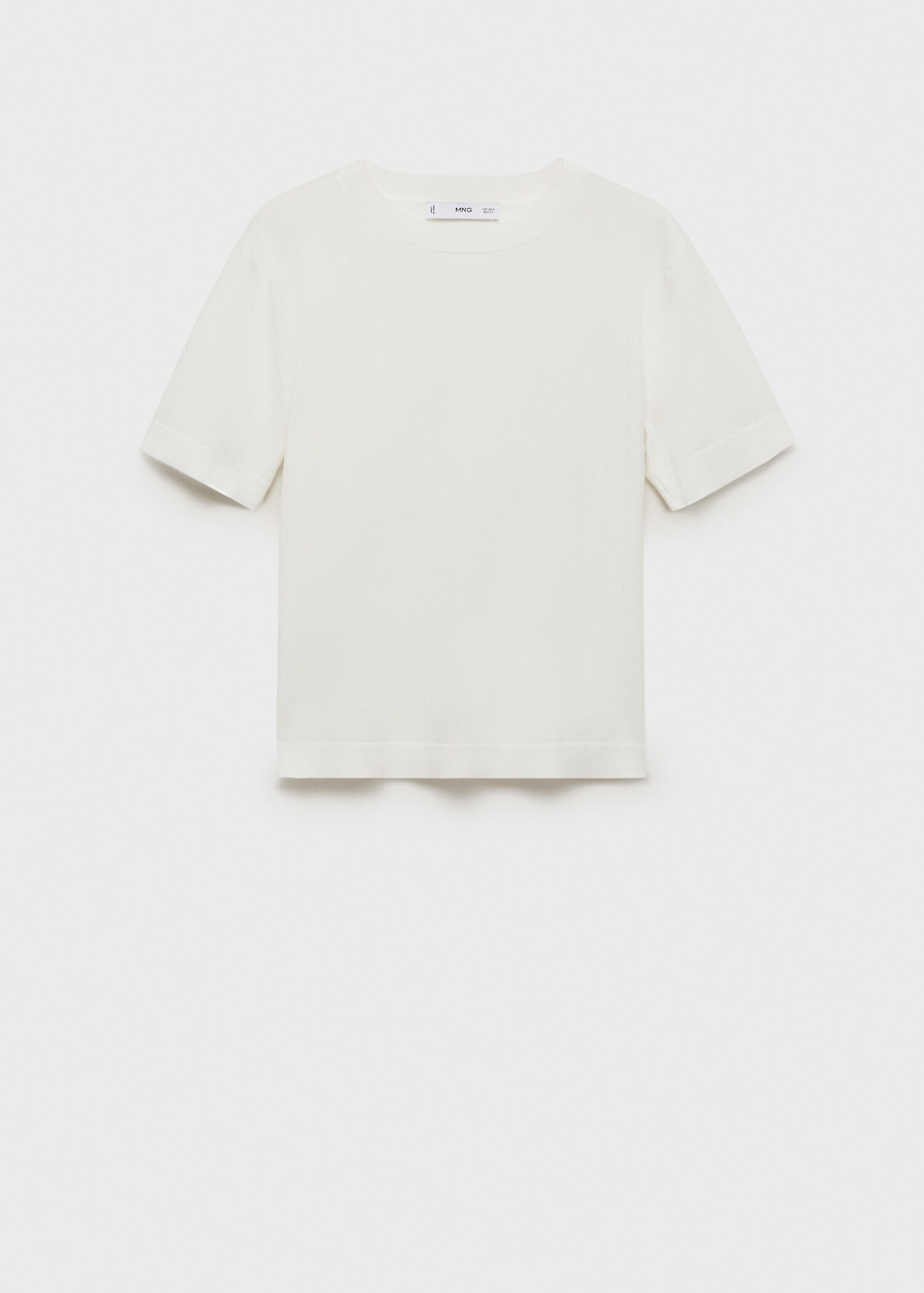 Short-sleeved fine-knit sweater - Article without model