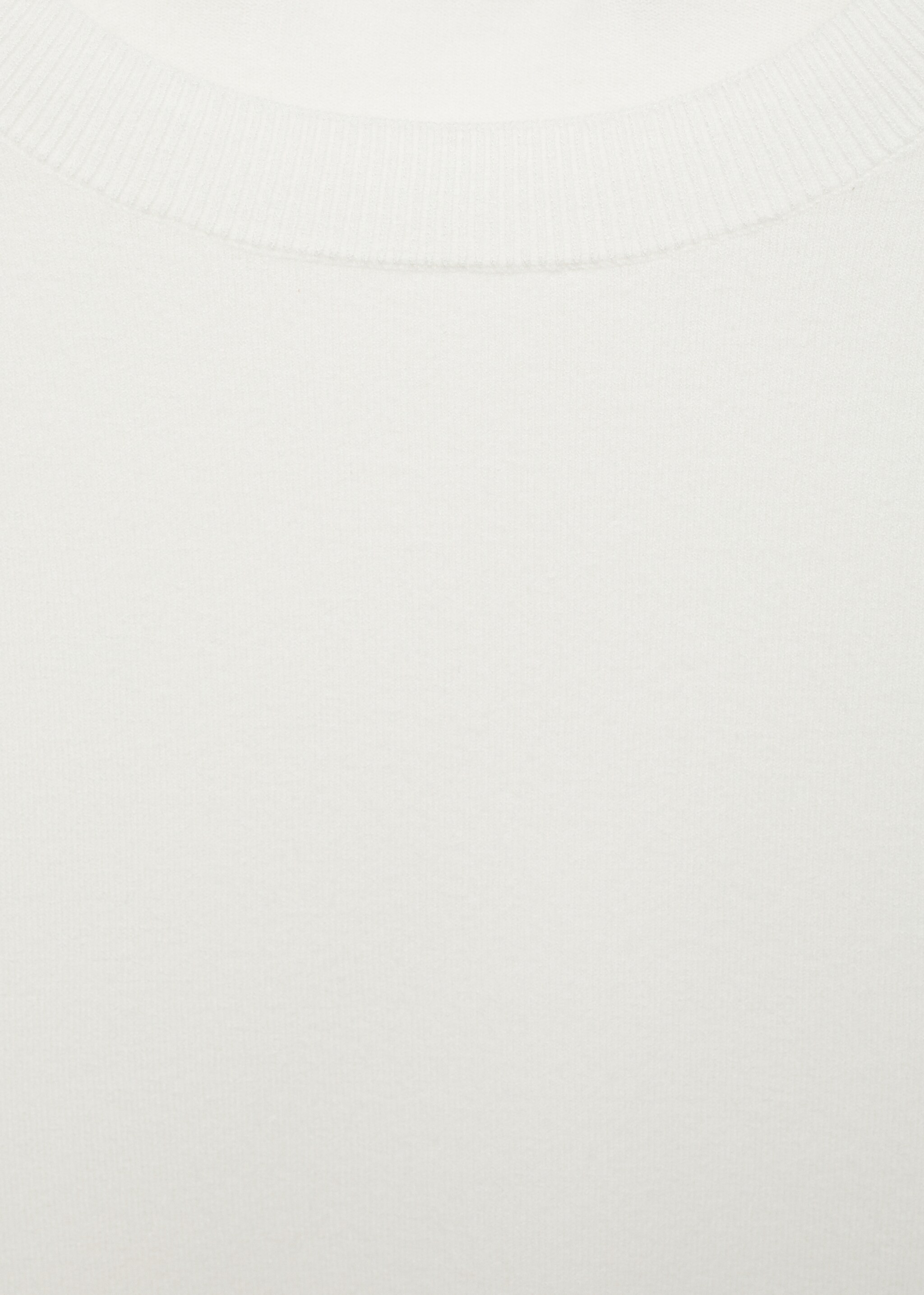Short-sleeved fine-knit sweater - Details of the article 8, White. Ref: 87097181-00.