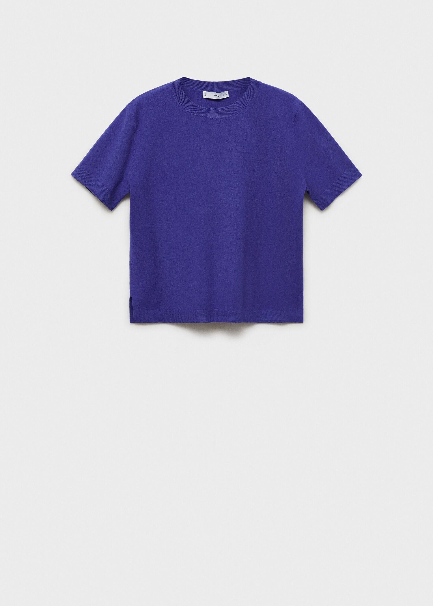 Short-sleeved fine-knit sweater - Article without model