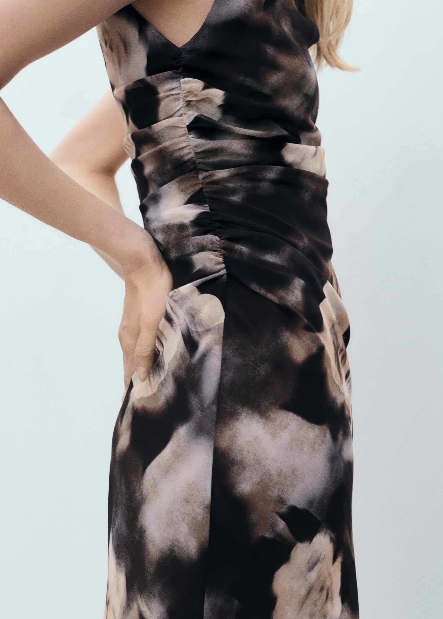 Floral-print draped dress - Details of the article 6
