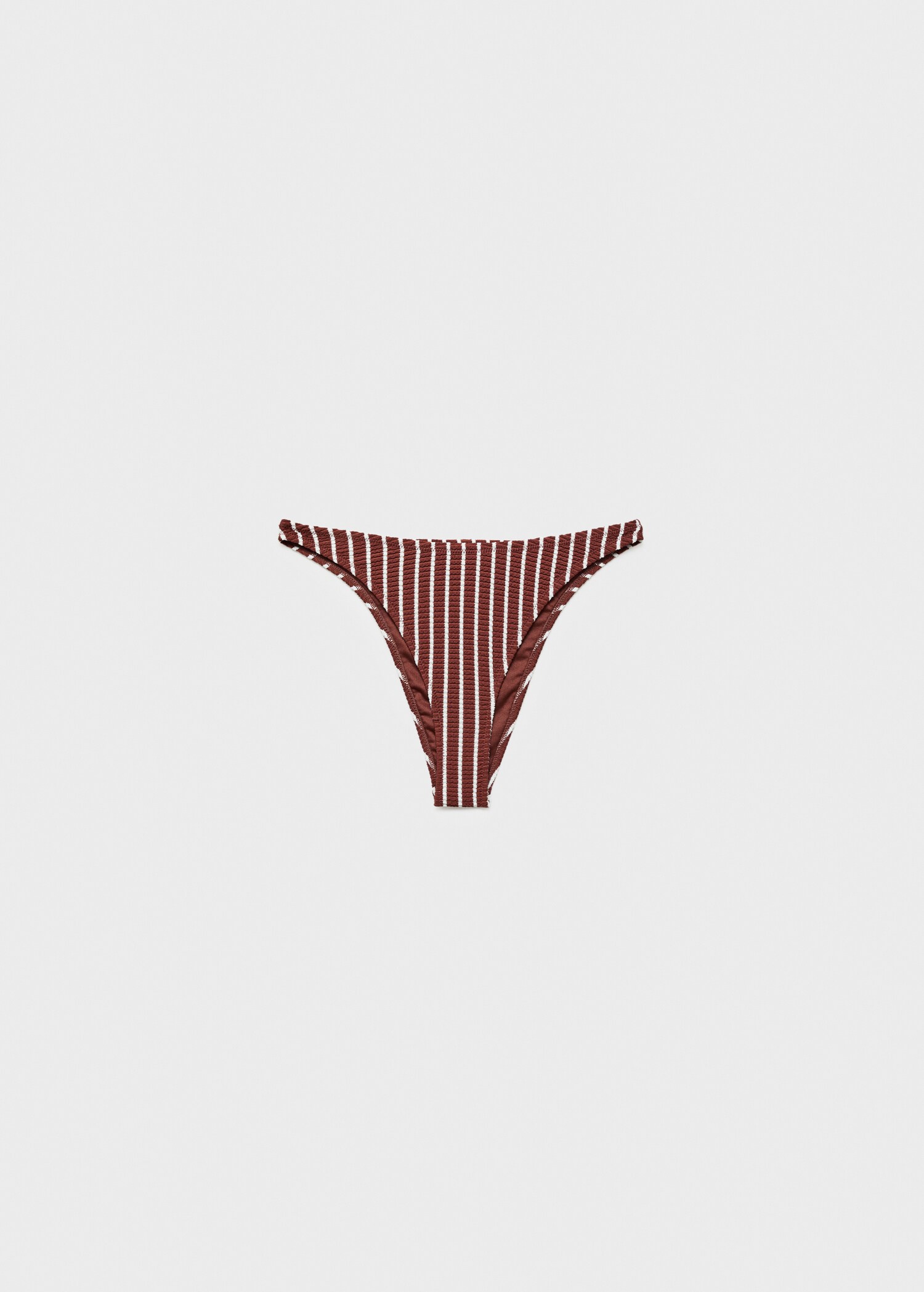 Gestreifter Bikini-Slip mit Rippmuster - Artikel ohne Model