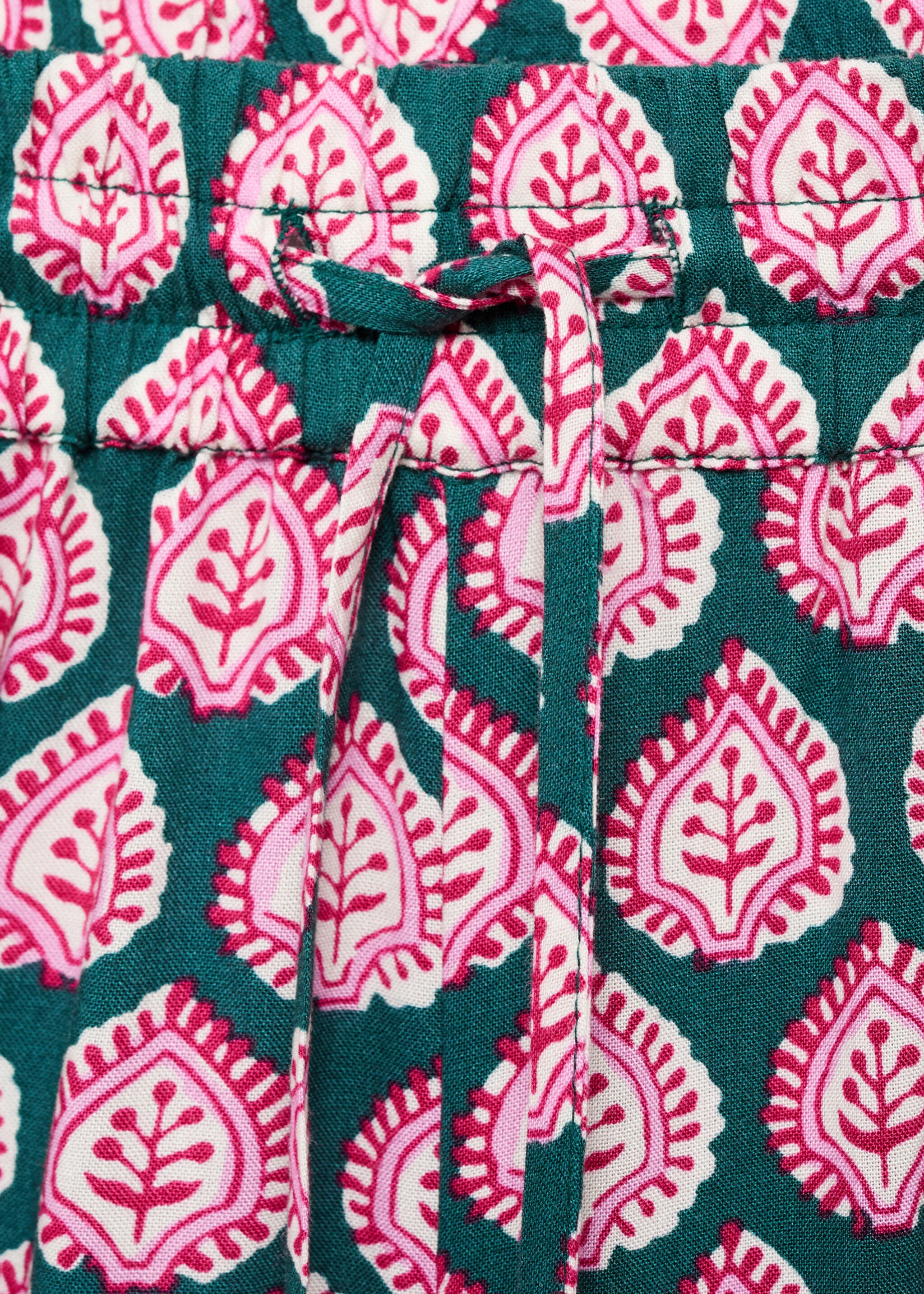 Παντελόνι ίσια γραμμή τύπωμα - Λεπτομέρεια του προϊόντος 8, Πράσινο Σκούρο. Ref: 87097680-00.