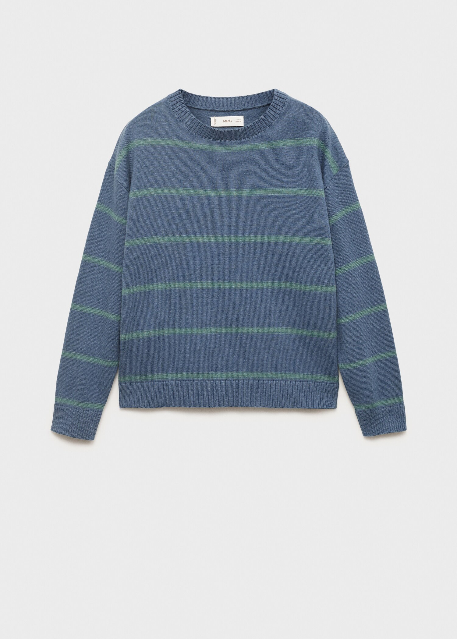 Striped cotton-blend sweater - Article without model