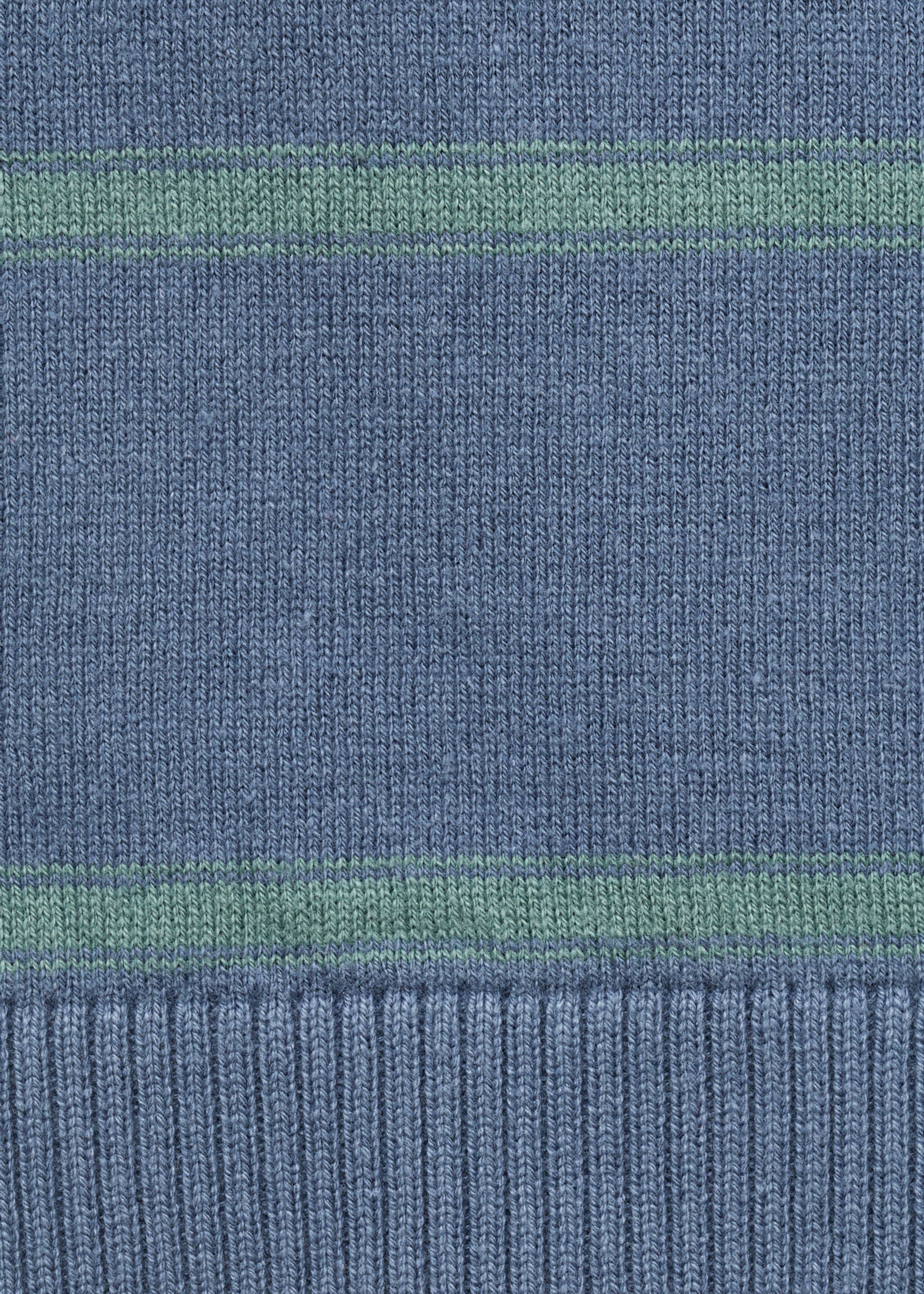 Striped cotton-blend sweater - Details of the article 8, Blue. Ref: 87097682-00.