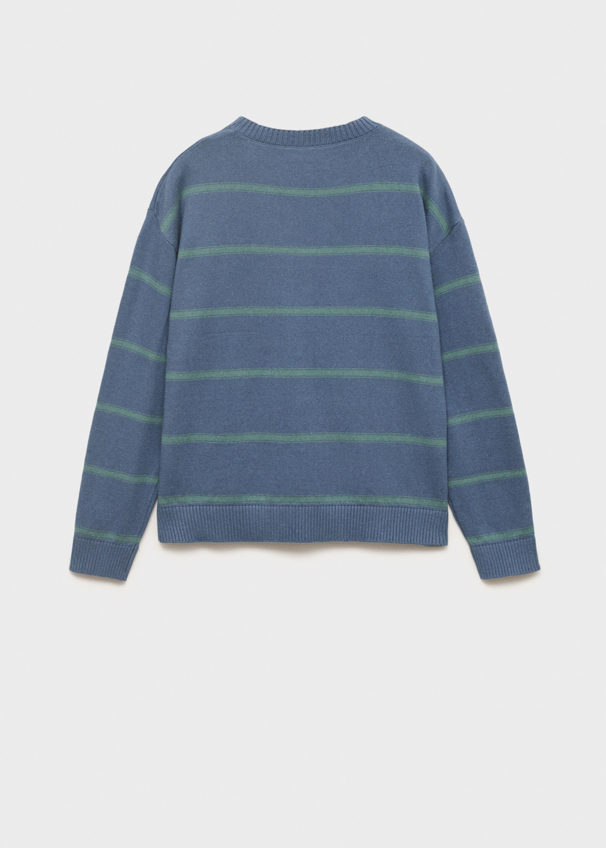 Striped cotton-blend sweater - Reverse of the article, Blue. Ref: 87097682-00.