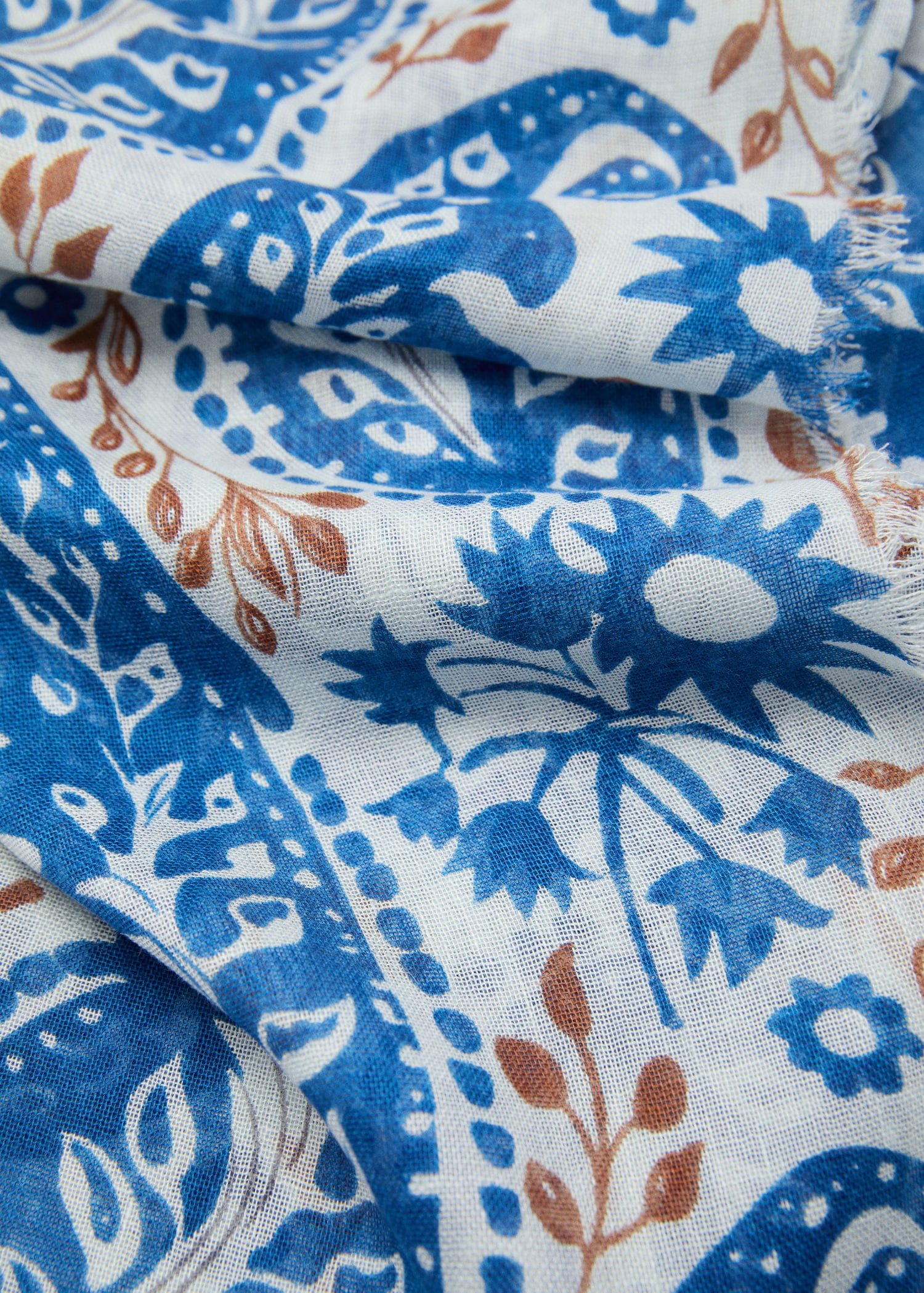 Foulard cachemire lin - Plan moyen