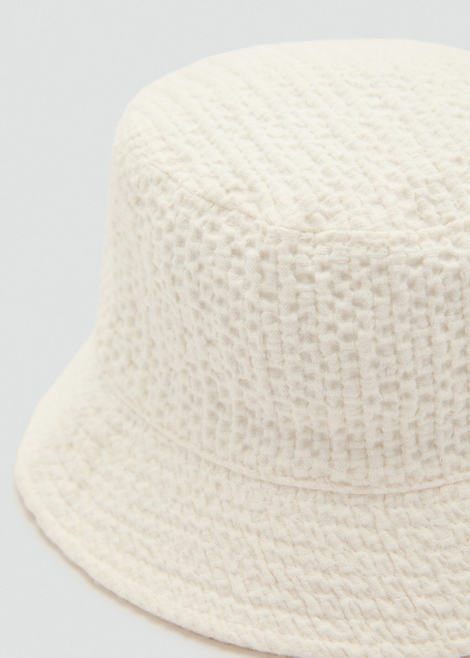 Textured cotton bucket hat - Medium plane