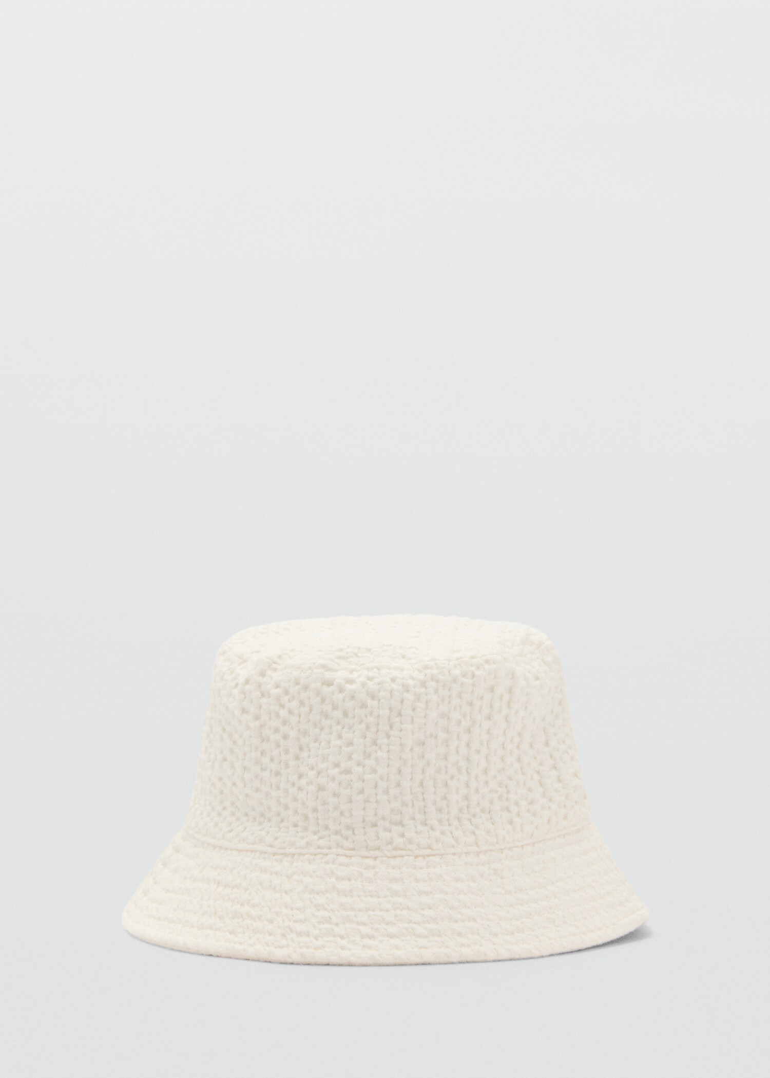 Textured cotton bucket hat - Article without model