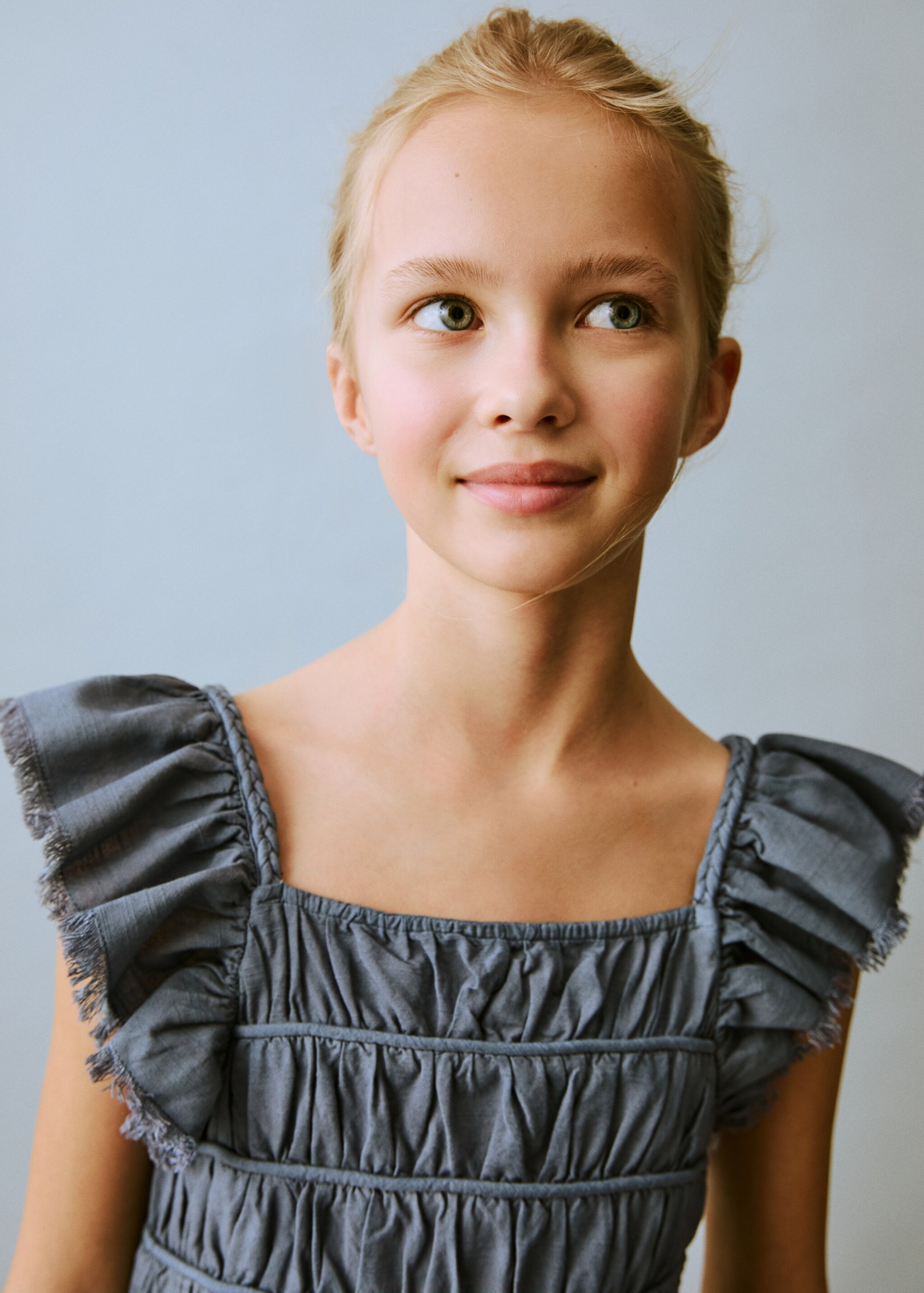 Langer Volantrock - Detail des Artikels 5, Blau. Ref: 87097700-00.