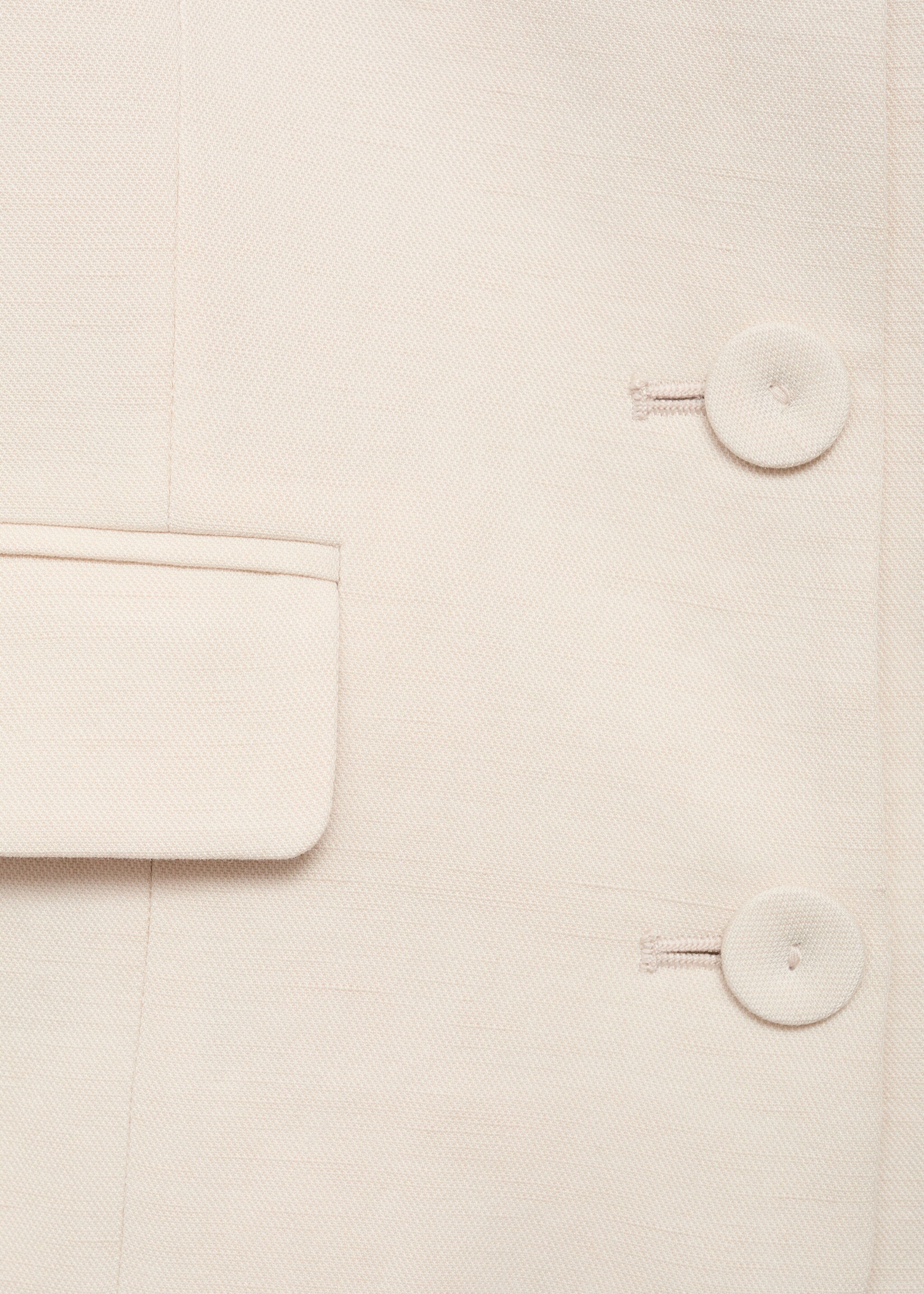 Geknöpfte Jacke aus Leinengemisch - Detail des Artikels 0, Hellgrau/Pastellgrau. Ref: 87097704-00.