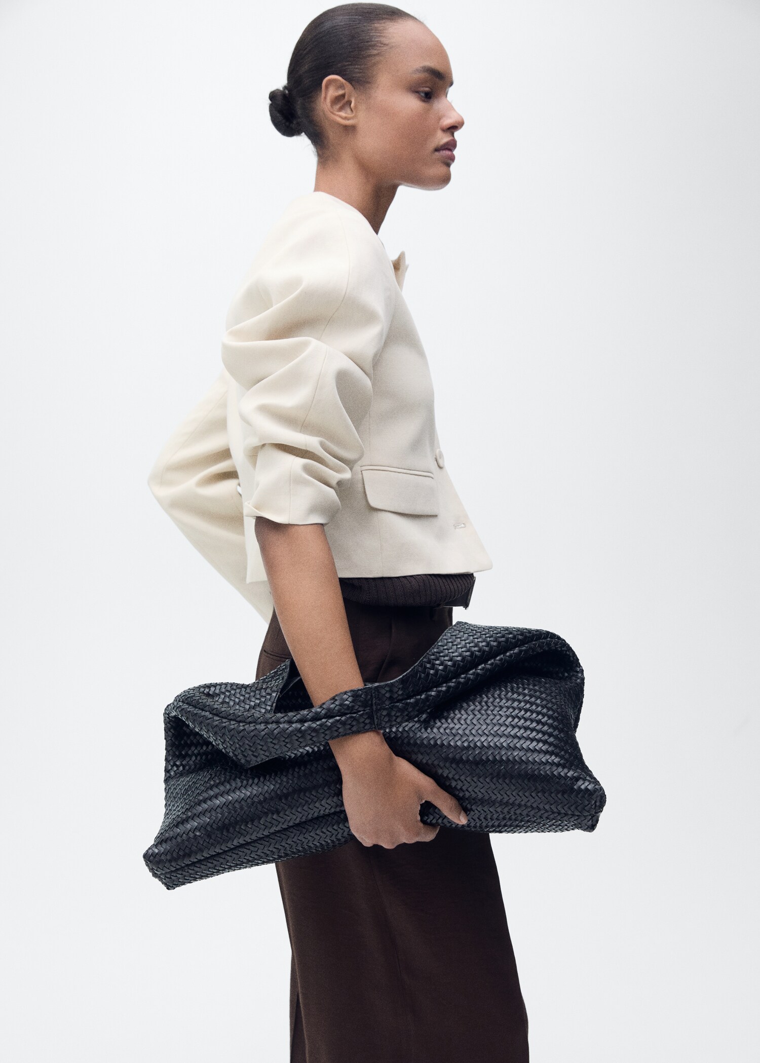 Geknöpfte Jacke aus Leinengemisch - Detail des Artikels 2