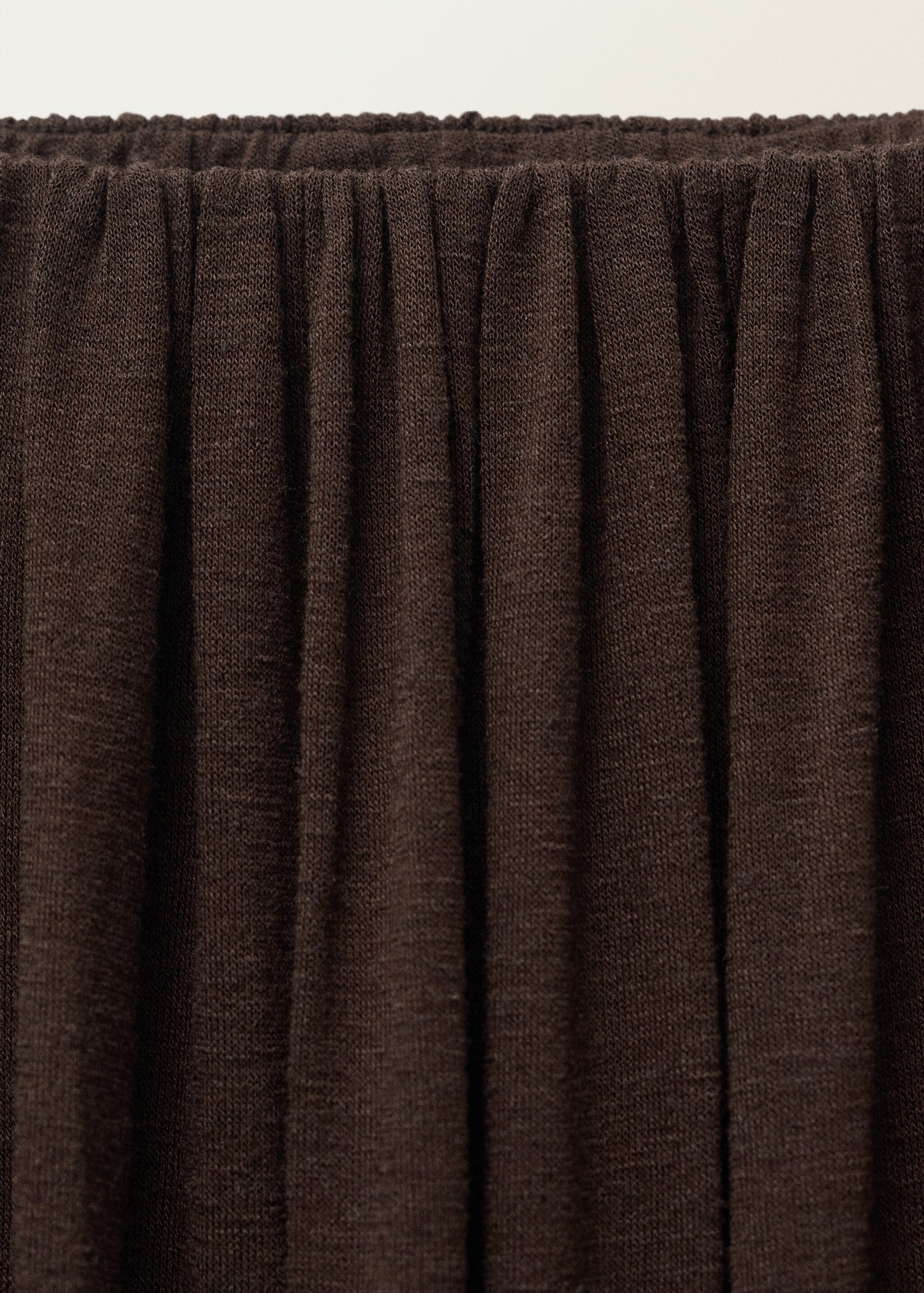 Jupe en laine mélangée avec ourlet bouffant - Détail de l'article 8, Chocolat. Ref: 87097716-00.