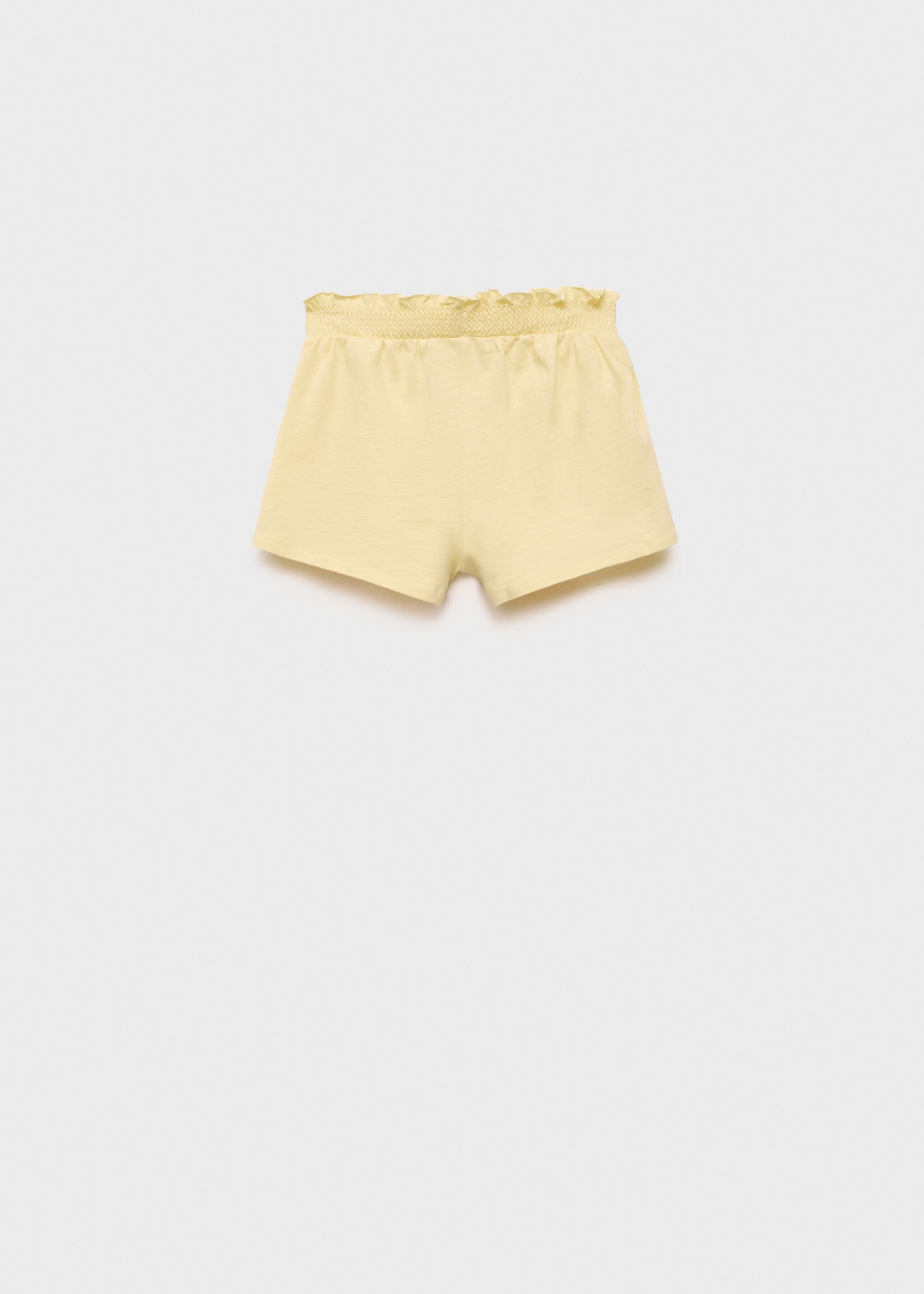 Ruffled shorts - Reverse of the article, Pastel Yellow. Ref: 87097890-00.