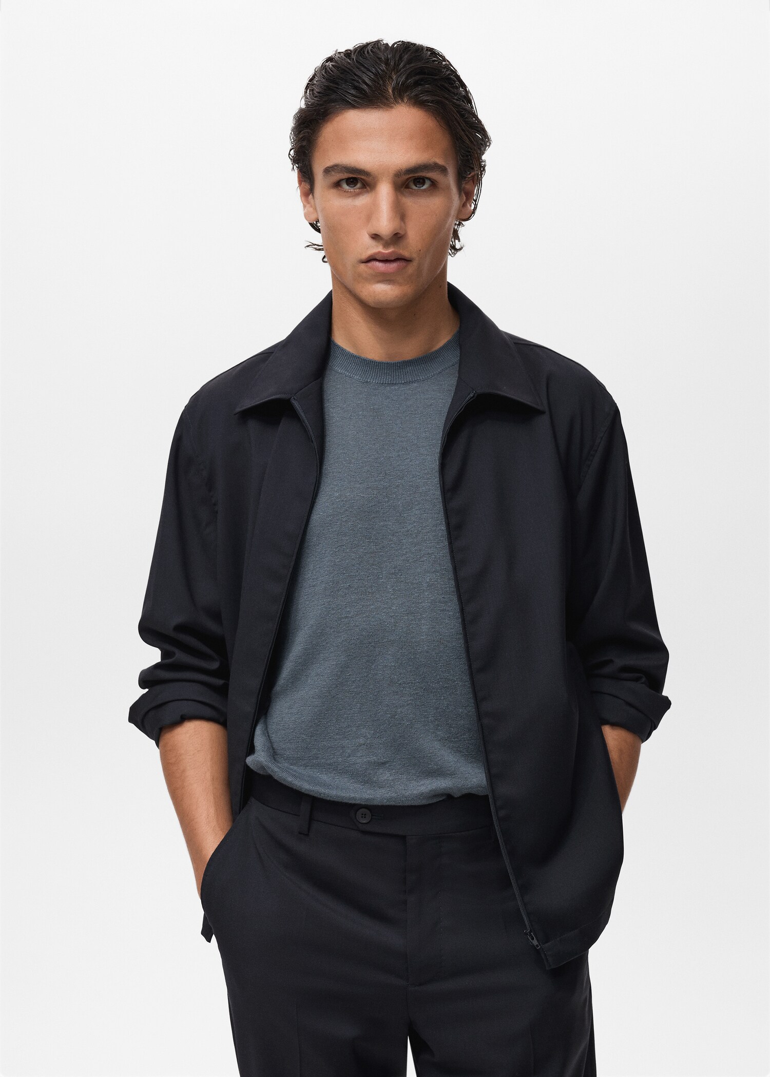 Jaqueta coll camiser llana freda - Pla mig