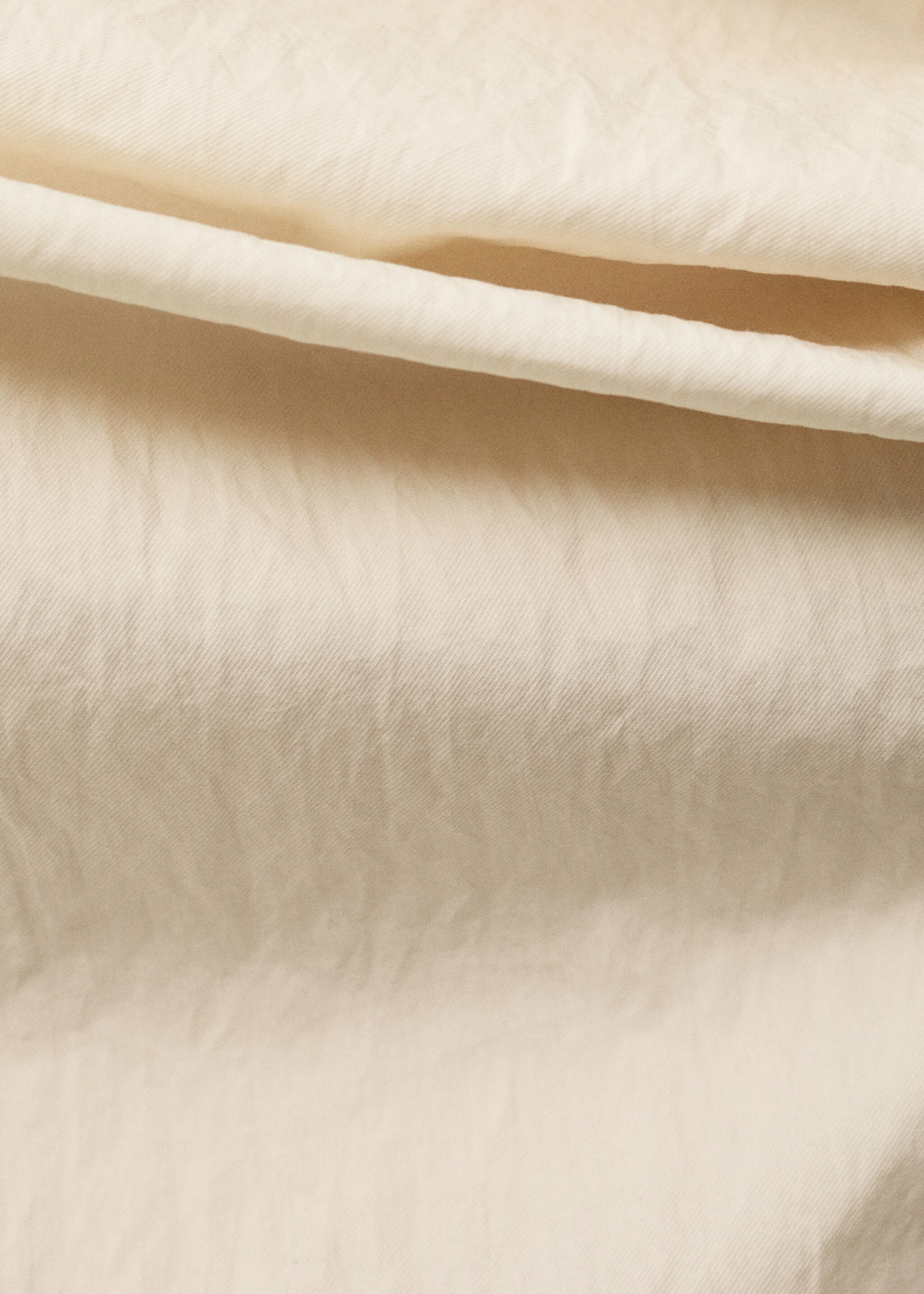 Blusa algodón cuello asimétrico - Detalle del artículo 8, Crudo. Ref: 87097895-00.