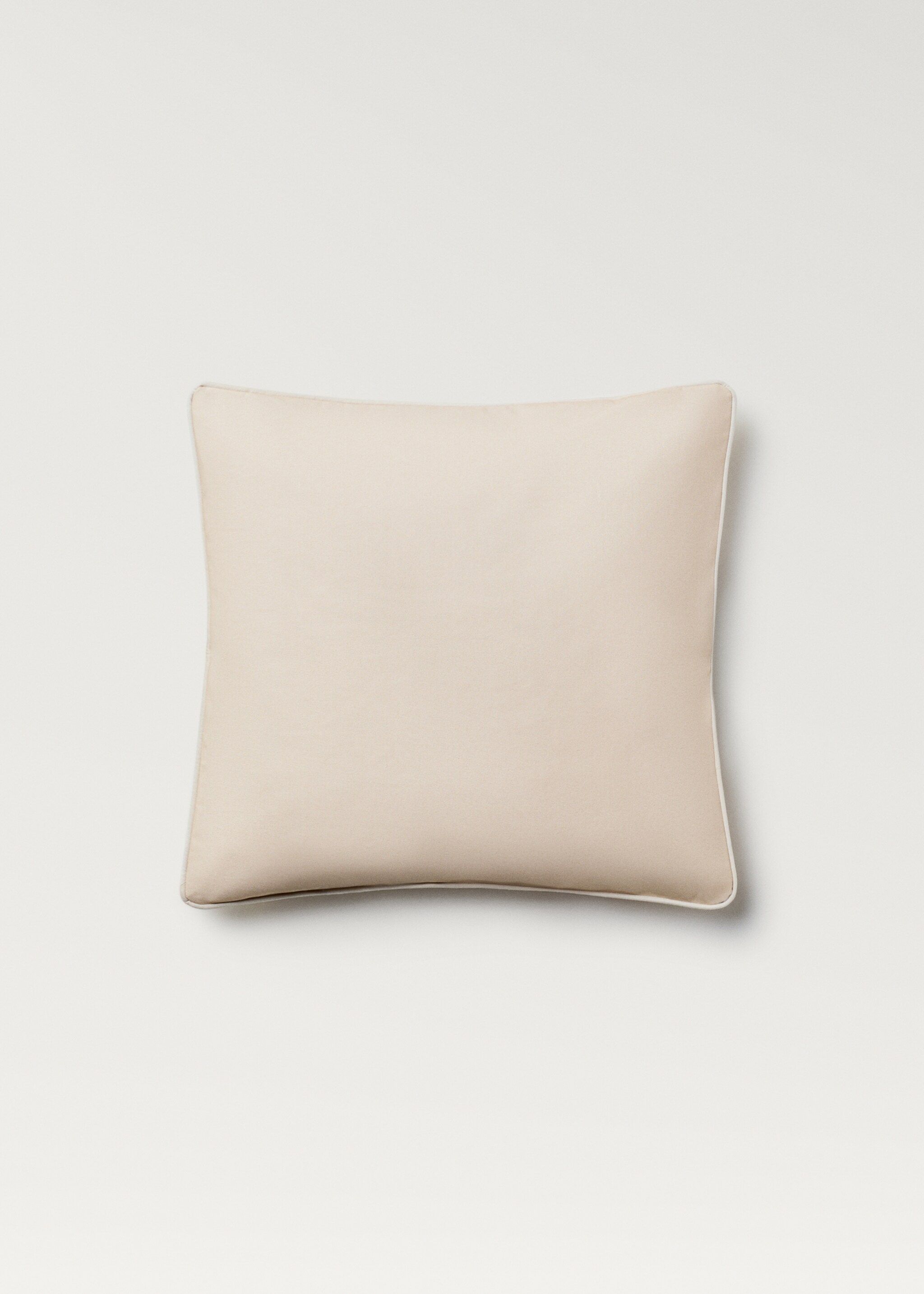 Housse de coussin liseré imperméable 50x50 cm - Article sans modèle, Beige. Ref: 87097897-00.