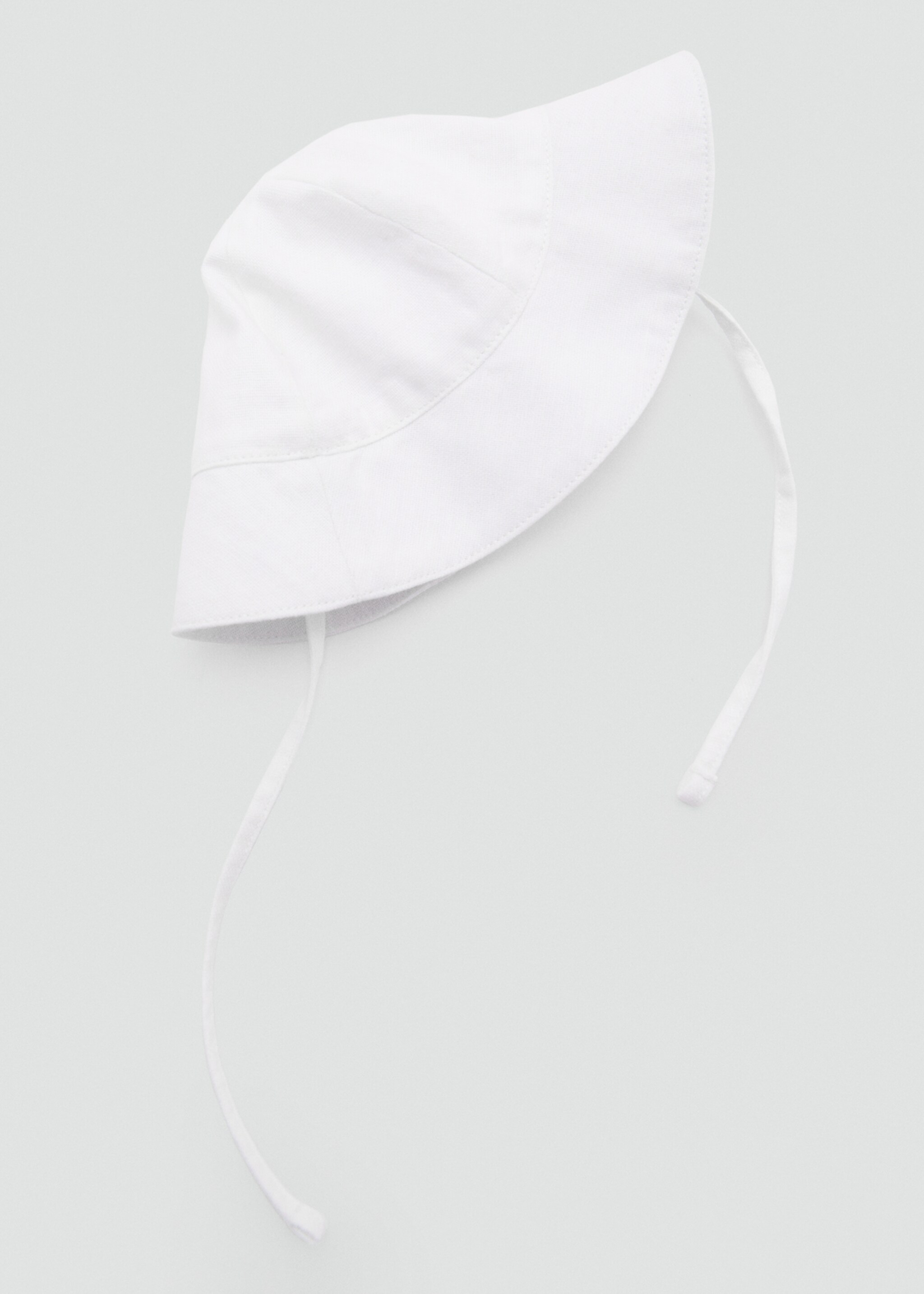 Cotton linen hat - Details of the article 2, Off White. Ref: 87097901-00.