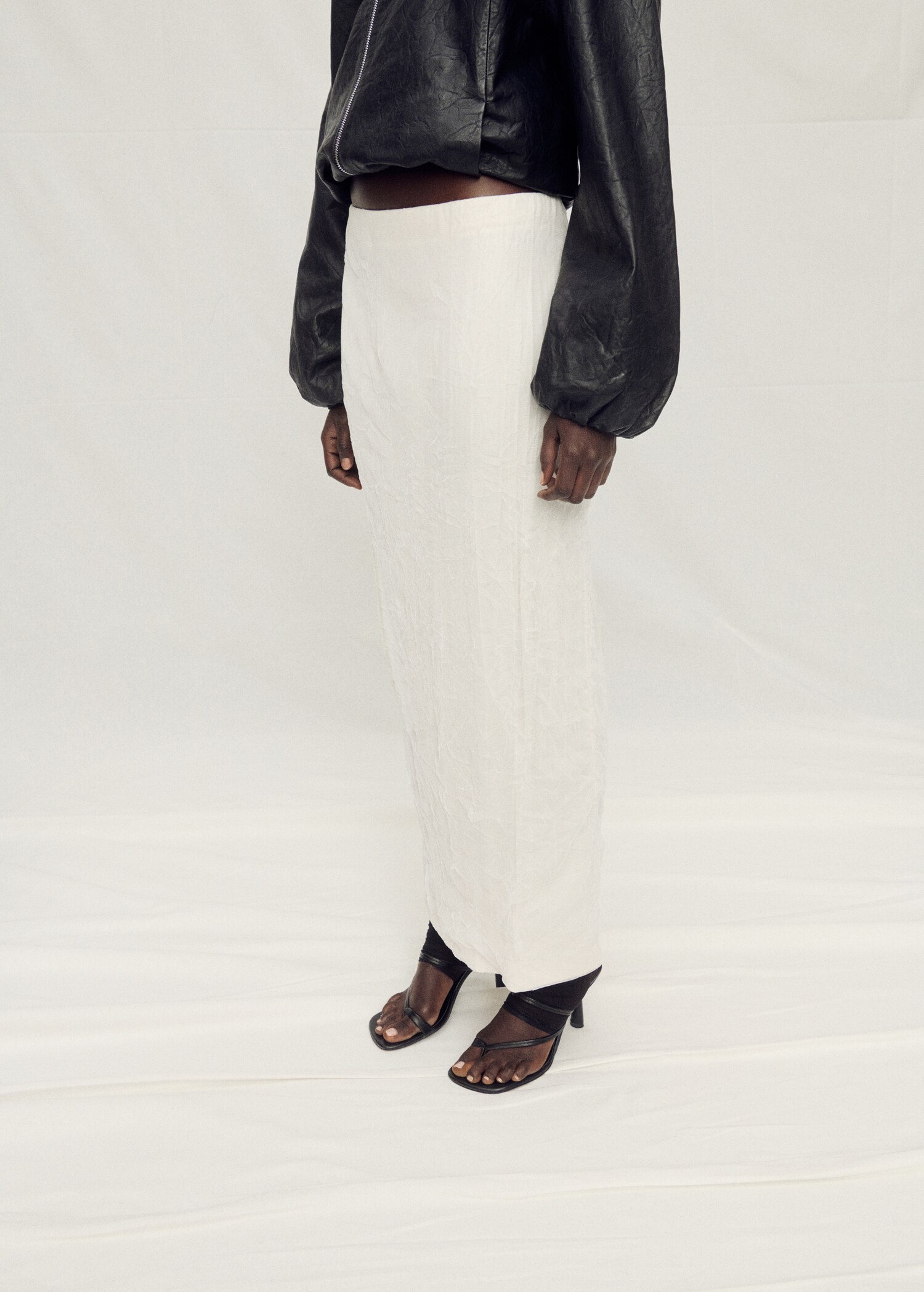 Straight-fit tulle skirt - Medium plane