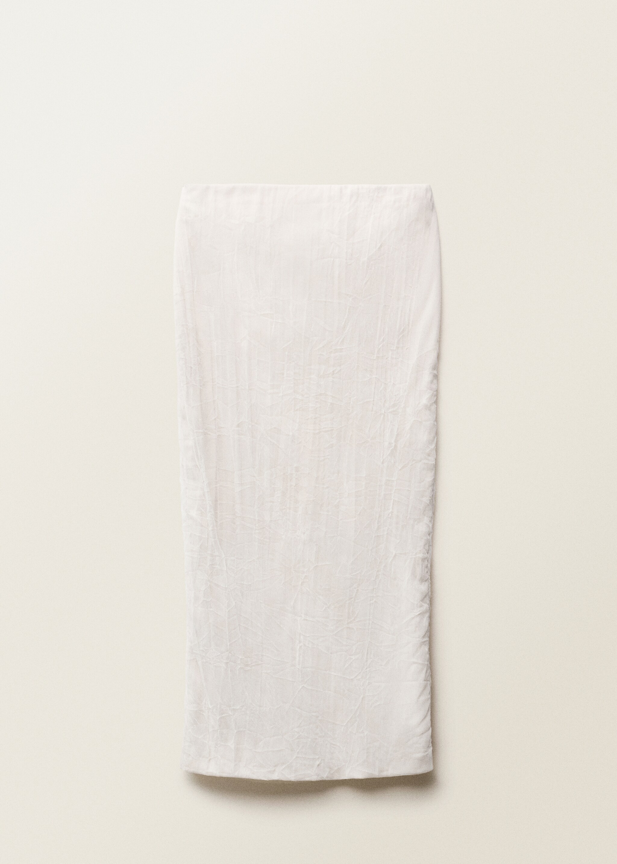 Straight-fit tulle skirt - Article without model, Off White. Ref: 87097905-00.