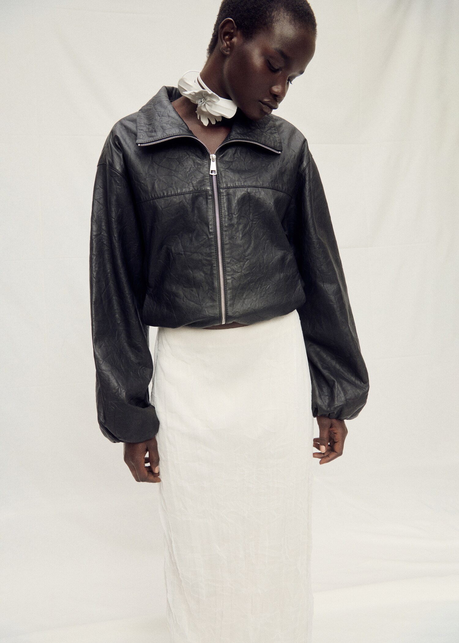 Straight-fit tulle skirt - Details of the article 1