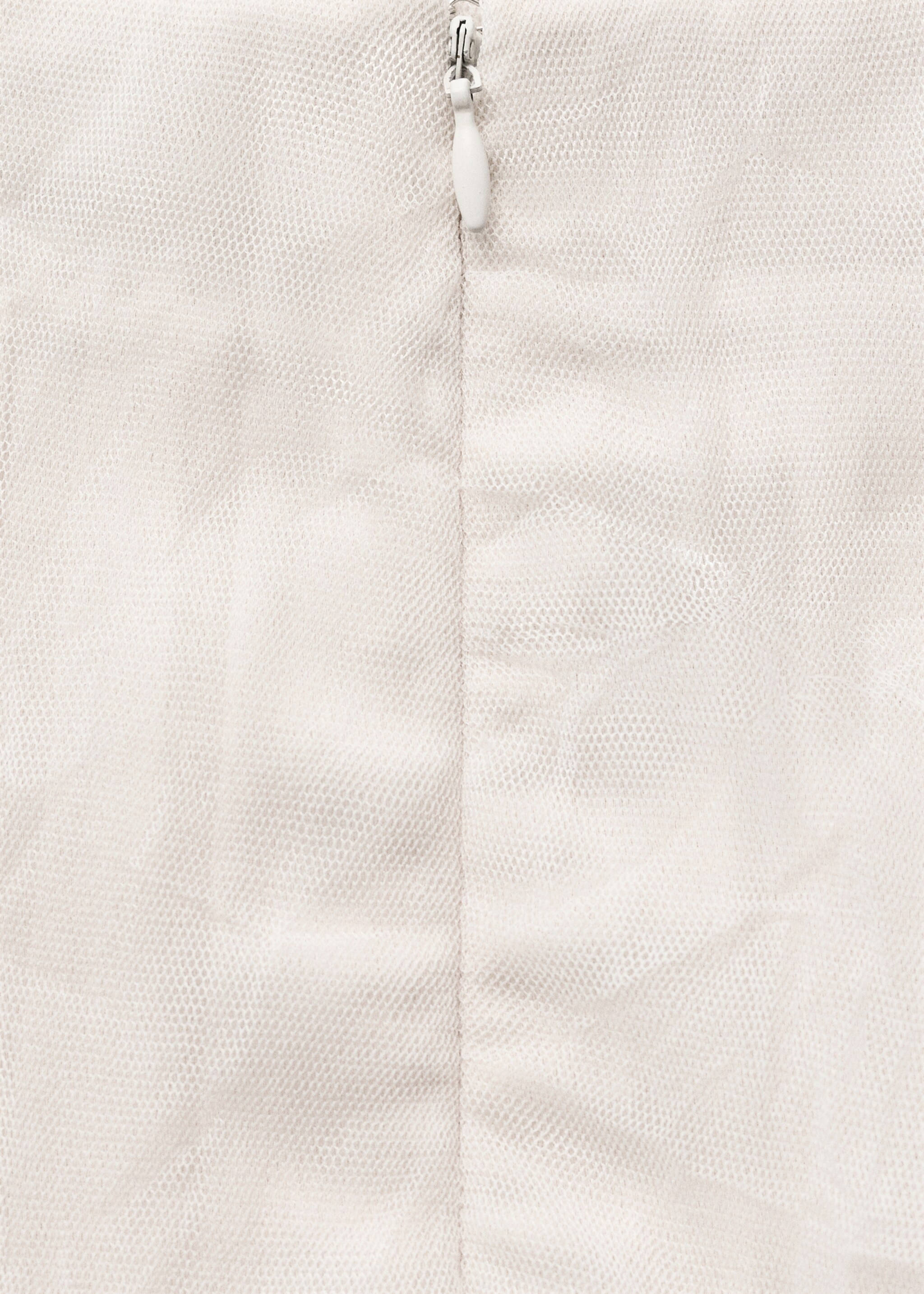 Straight-fit tulle skirt - Details of the article 8, Off White. Ref: 87097905-00.