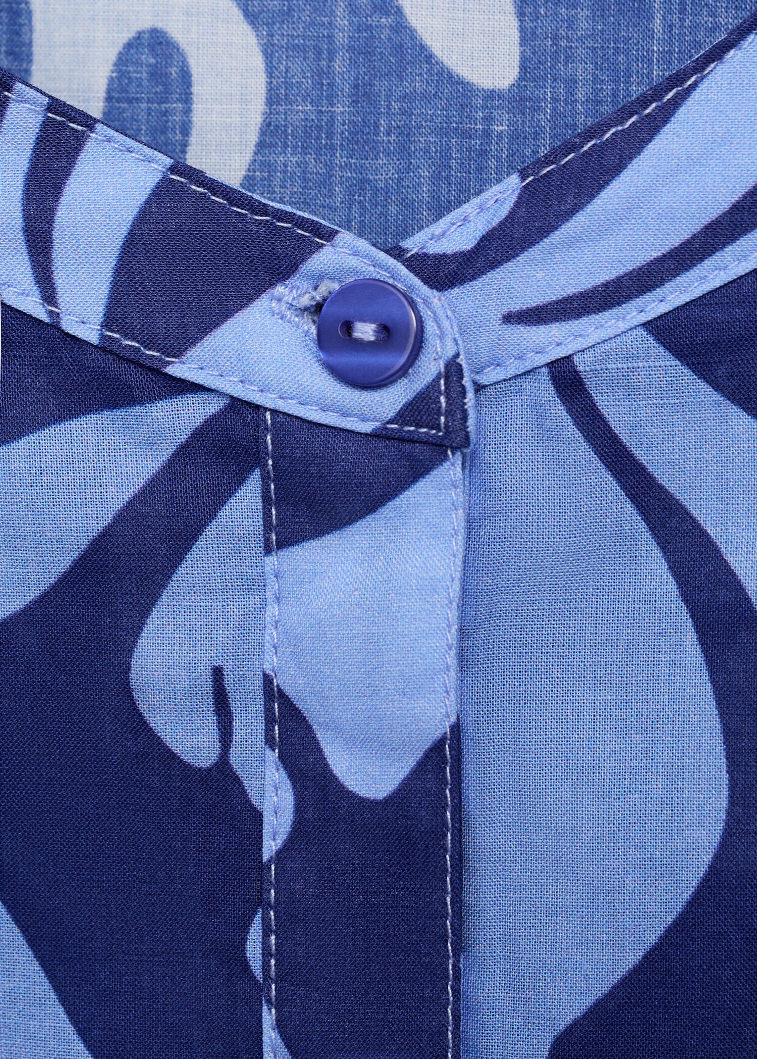 Baumwoll-Kaftan mit zweifarbigem Print - Detail des Artikels 8