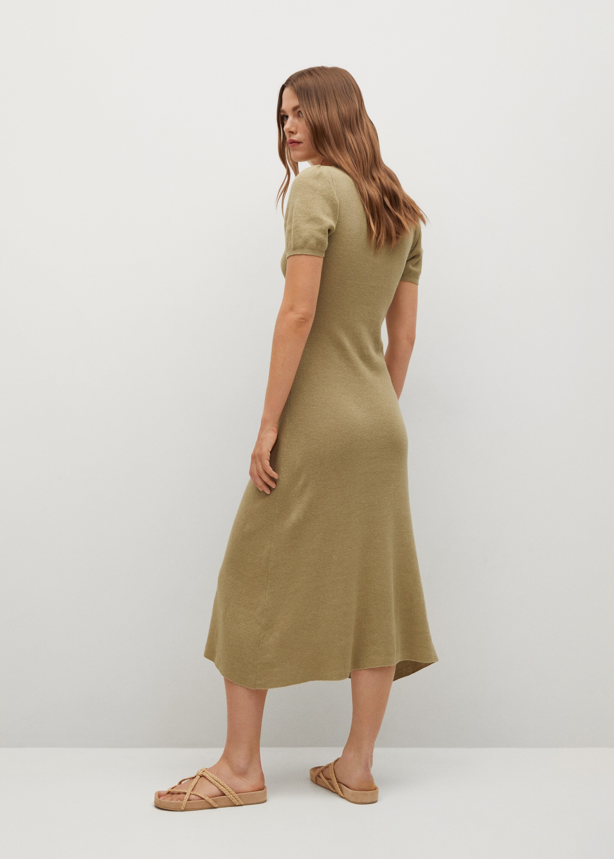 Vestido lino abertura - Reverso del artículo