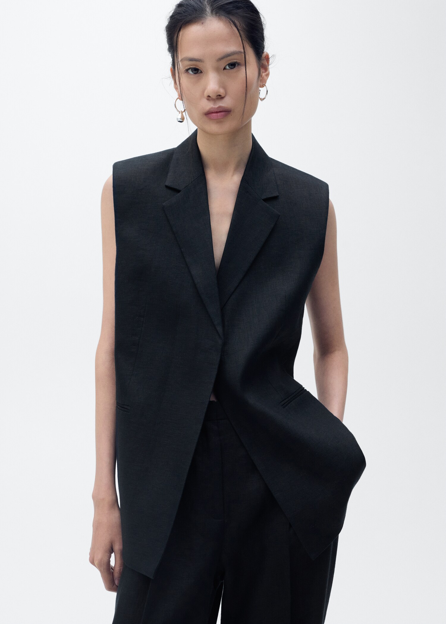 Παντελόνι κοστουμιού λινό - Λεπτομέρεια του προϊόντος 1