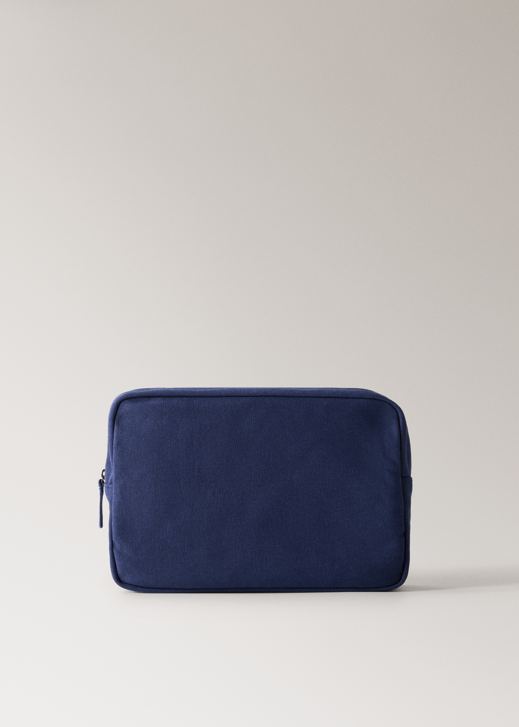 Plain cotton toiletry bag - Article without model, Navy. Ref: 87098647-00.