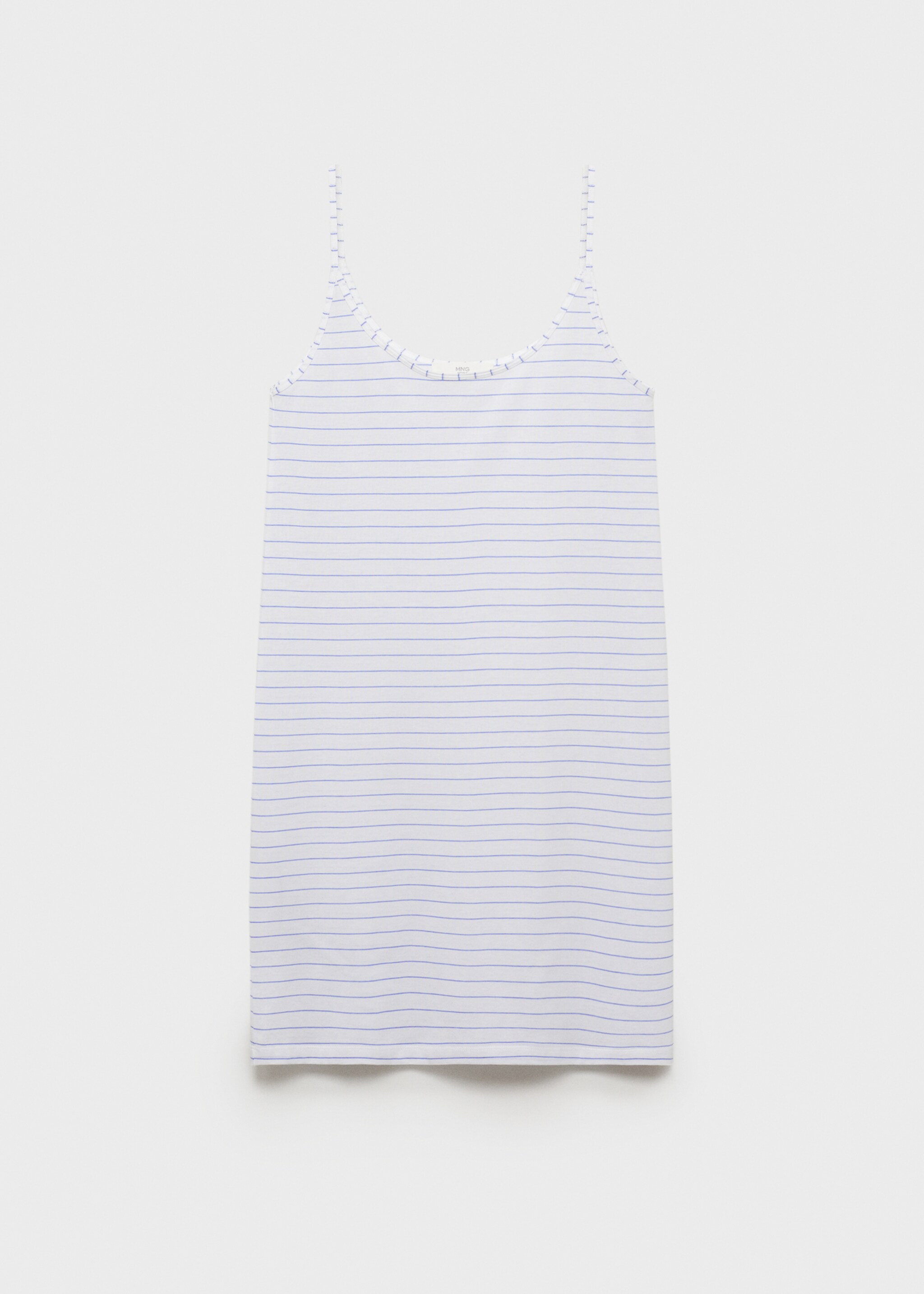 Striped cotton nightdress - Article without model, White. Ref: 87098650-00.