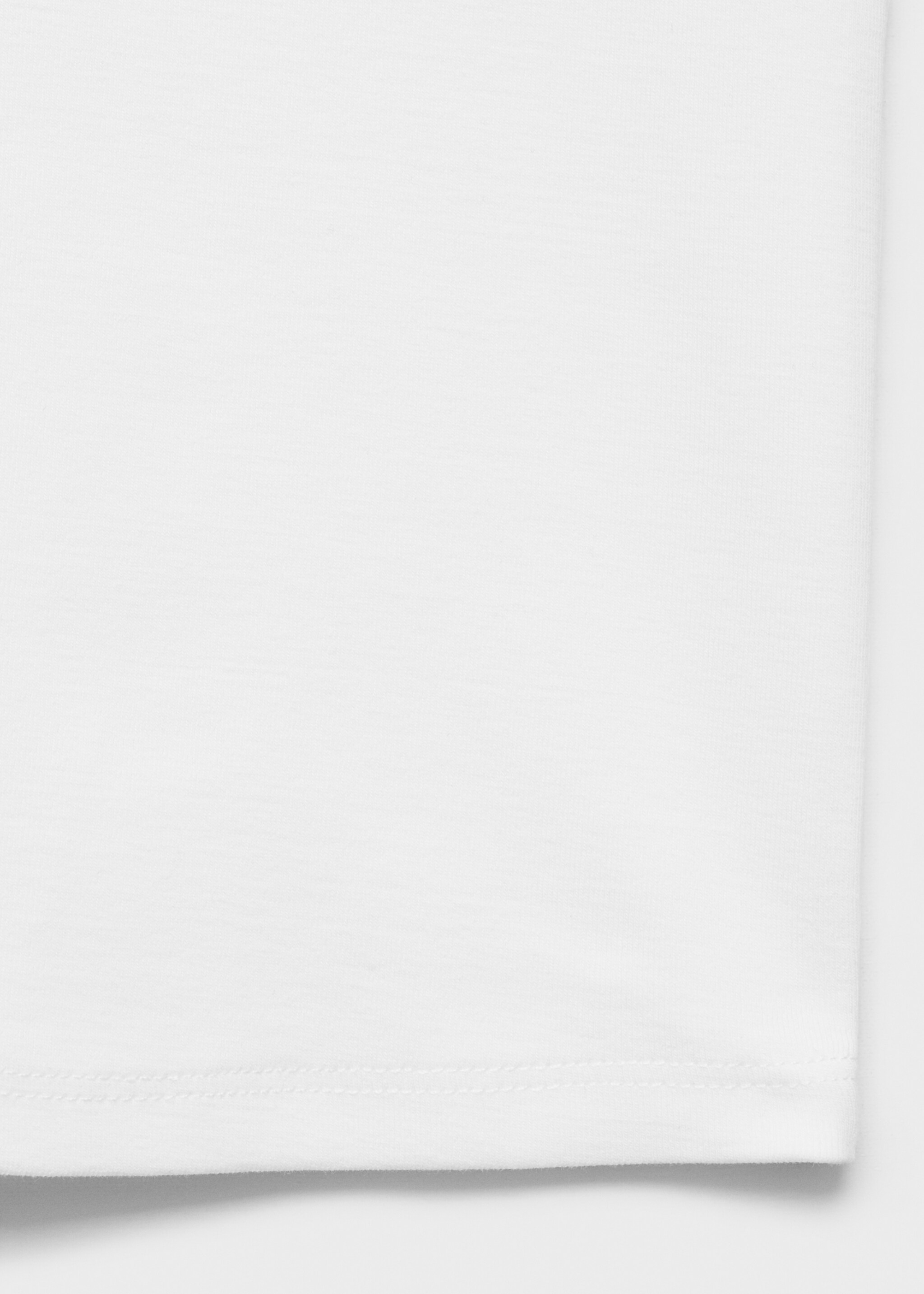 T-shirt coton liserés contrastants - Détail de l'article 0, Blanc. Ref: 87099211-00.