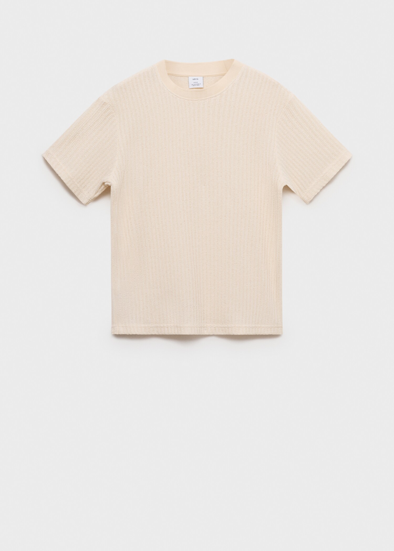 Ribbed  knit t-shirt - Article without model