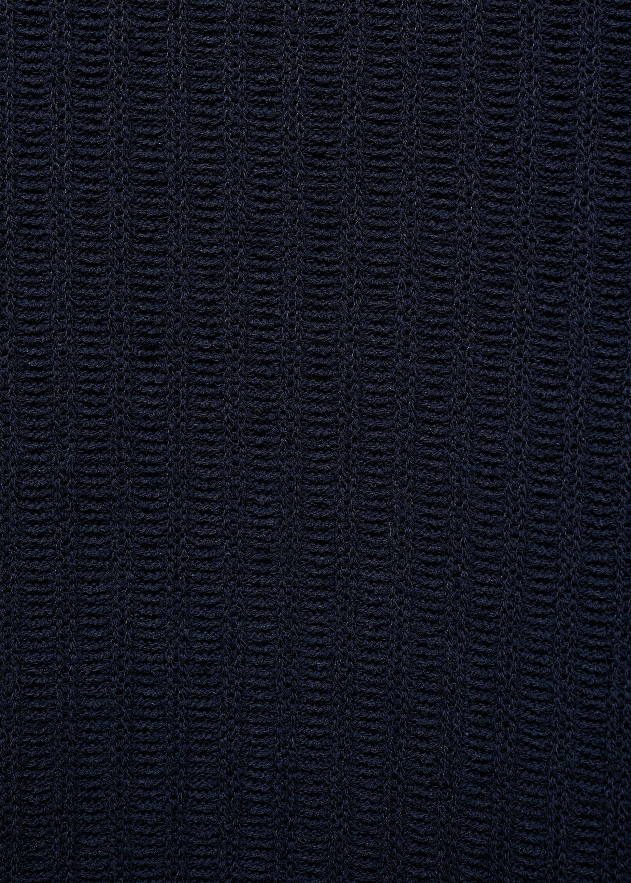 Ribbed  knit t-shirt - Details of the article 0, Ink Blue. Ref: 87099217-00.