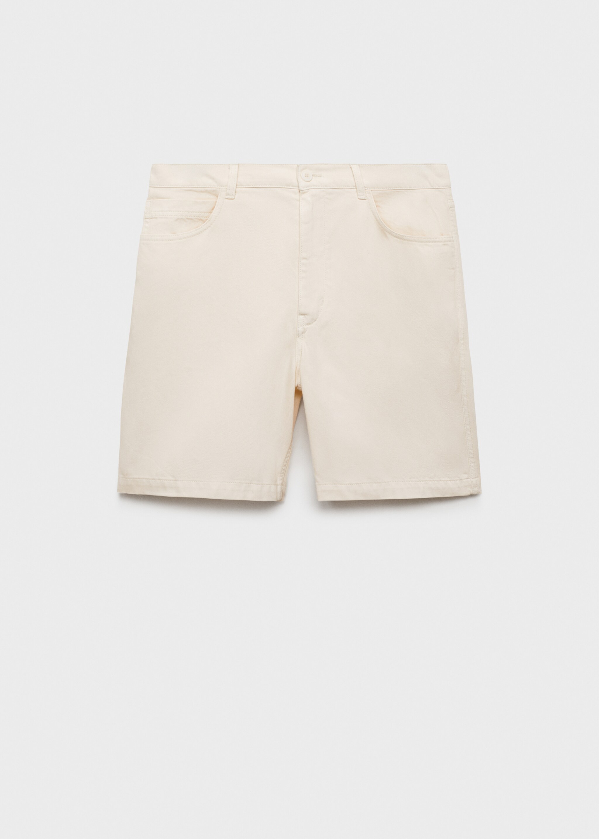 Cotton lyocell bermuda shorts - Article without model, Ivory White. Ref: 87099218-00.