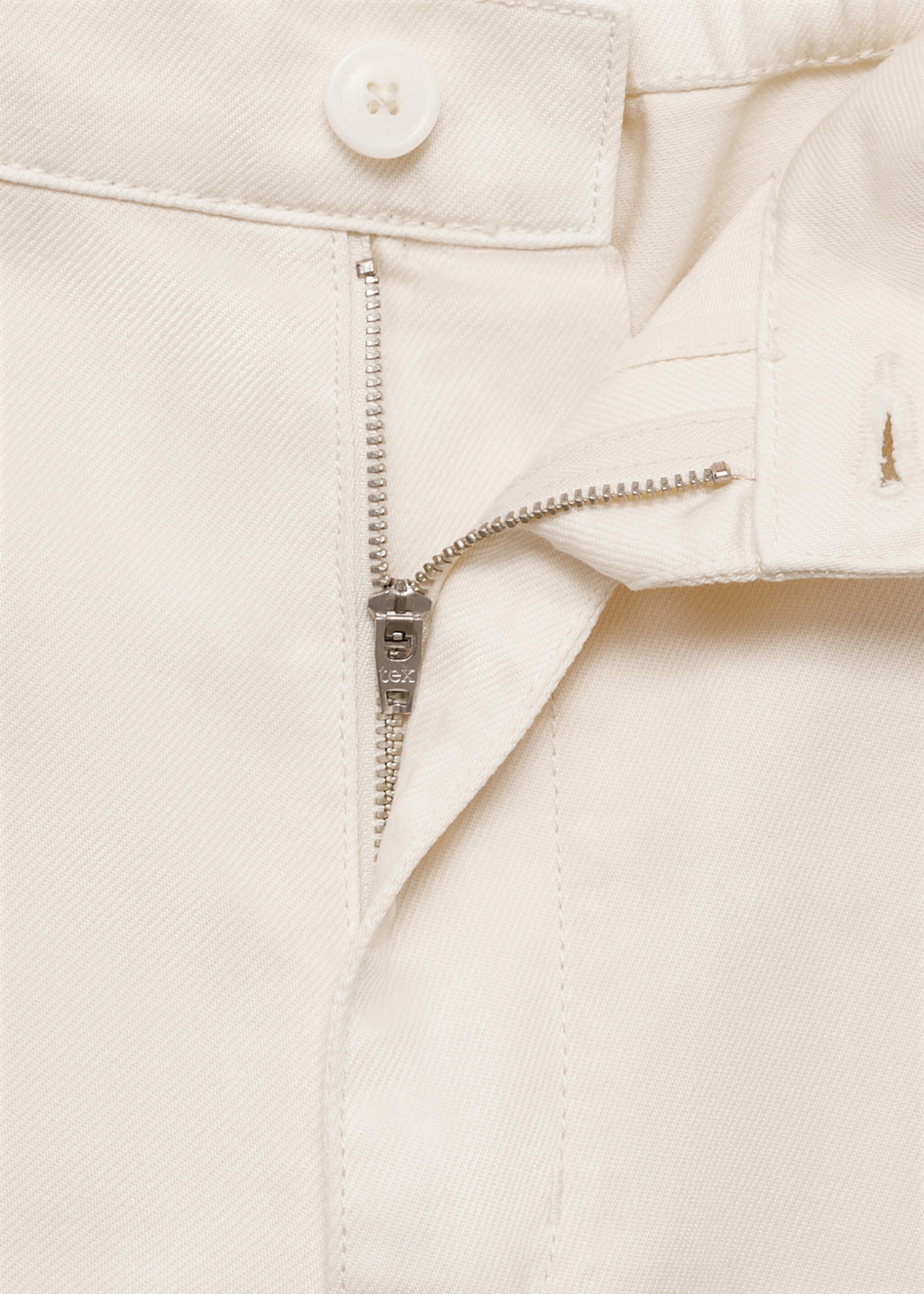 Cotton lyocell bermuda shorts - Details of the article 0, Ivory White. Ref: 87099218-00.