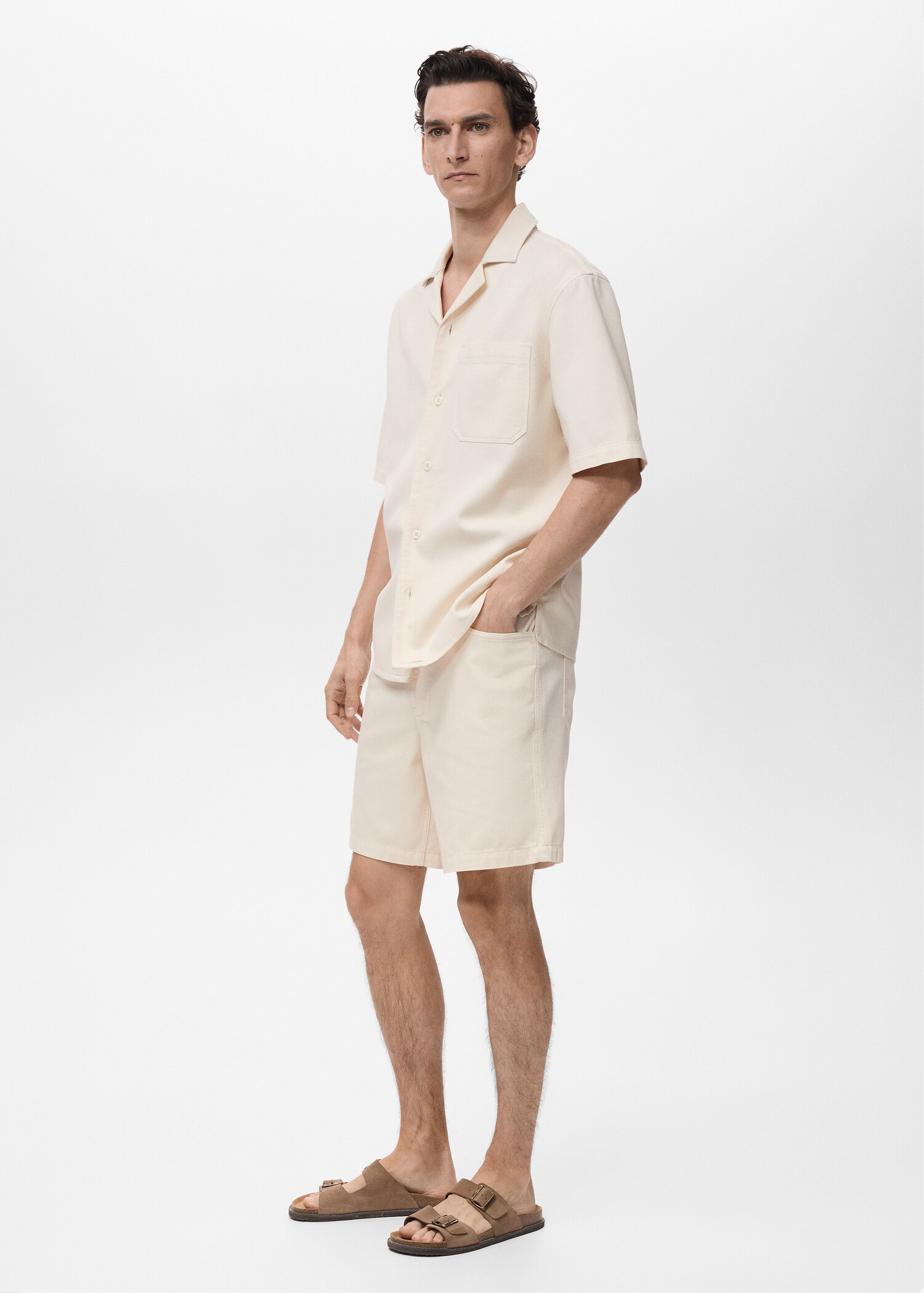 Cotton lyocell bermuda shorts - Details of the article 2