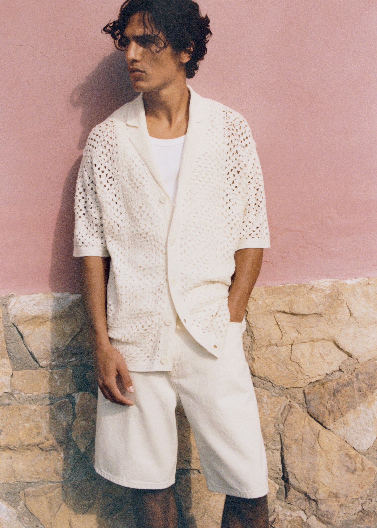 Cotton lyocell bermuda shorts - Details of the article 5