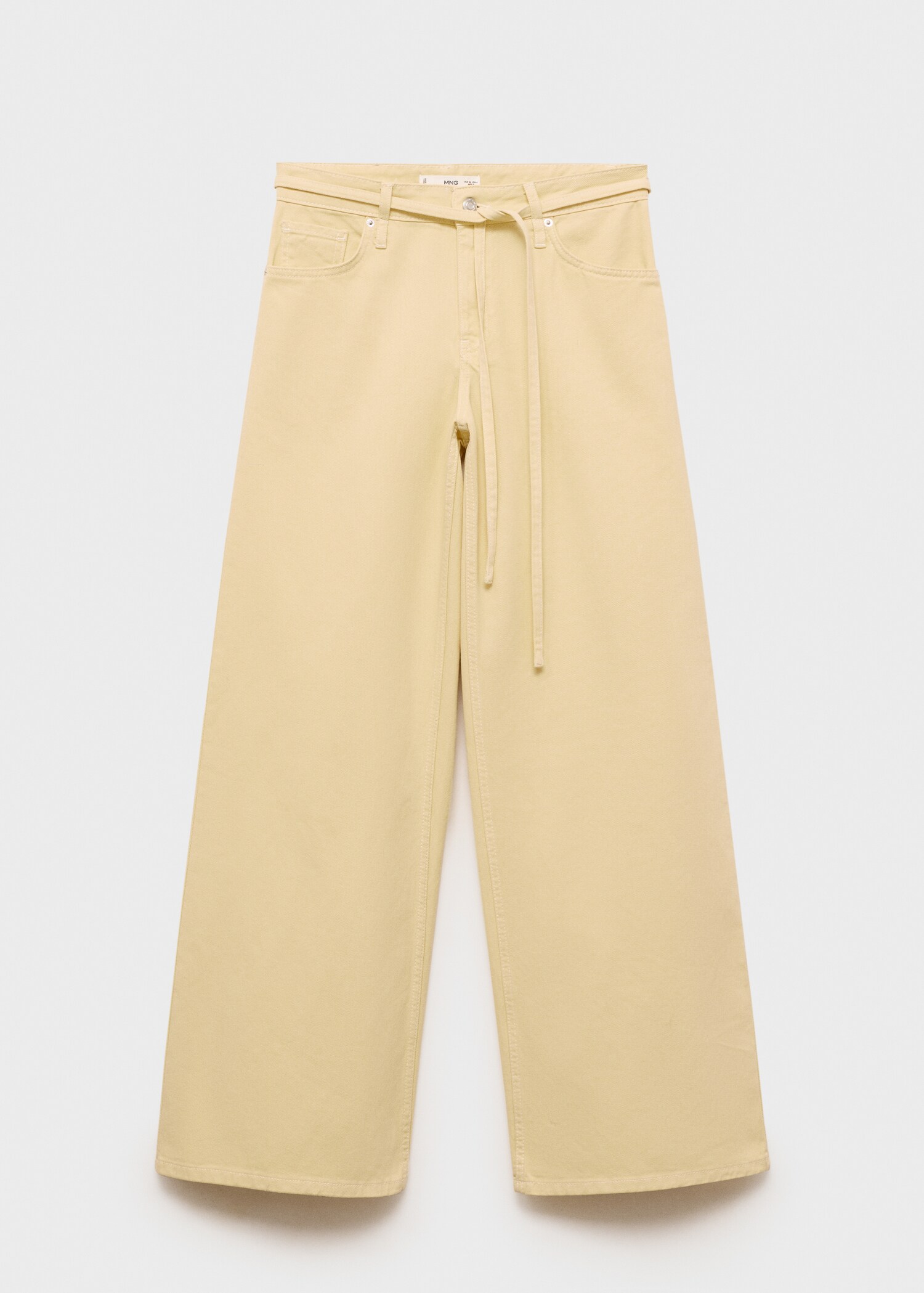 Low-rise wide leg jeans with belt - Article without model