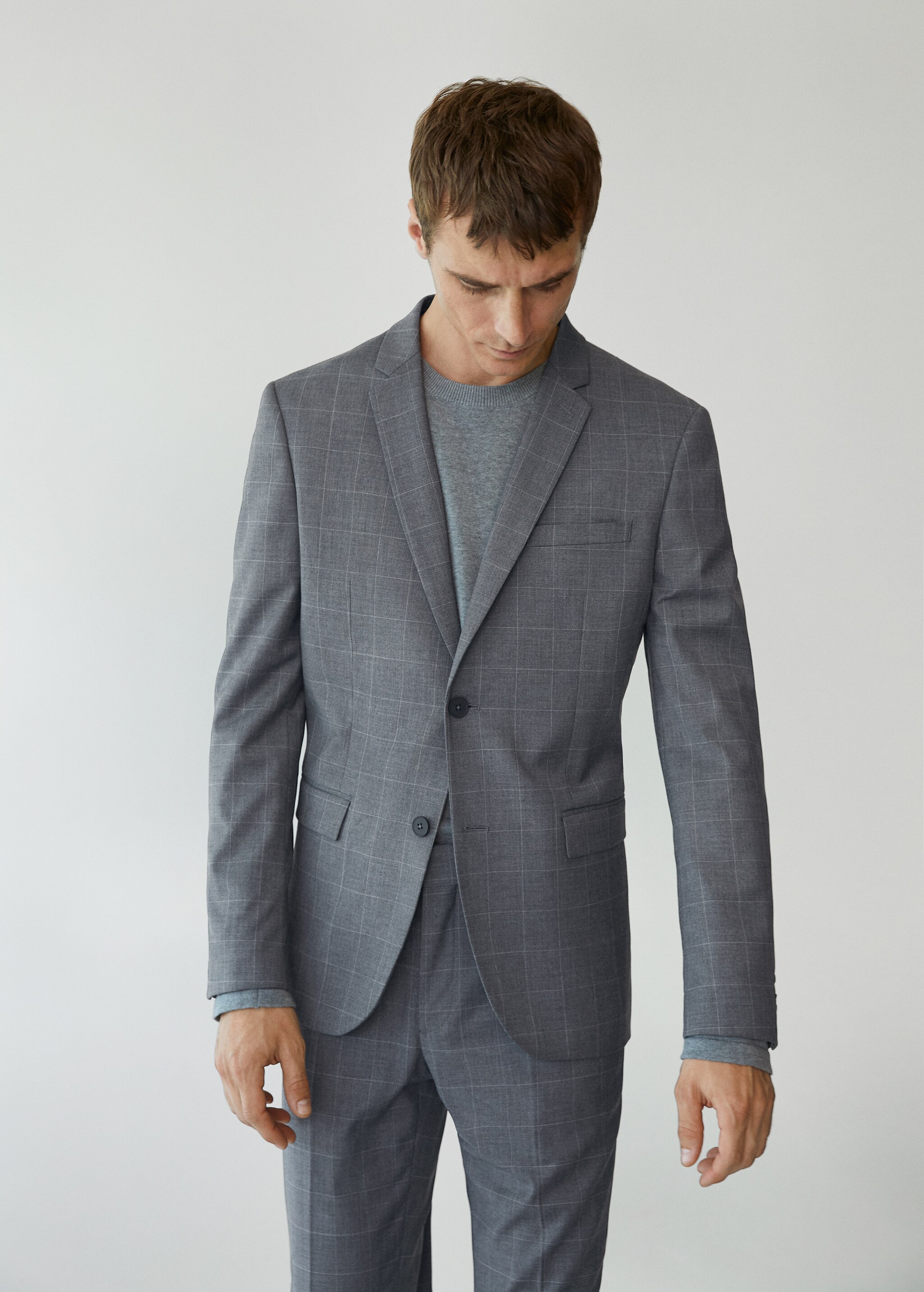 Americana traje super slim fit cuadros - Plano medio