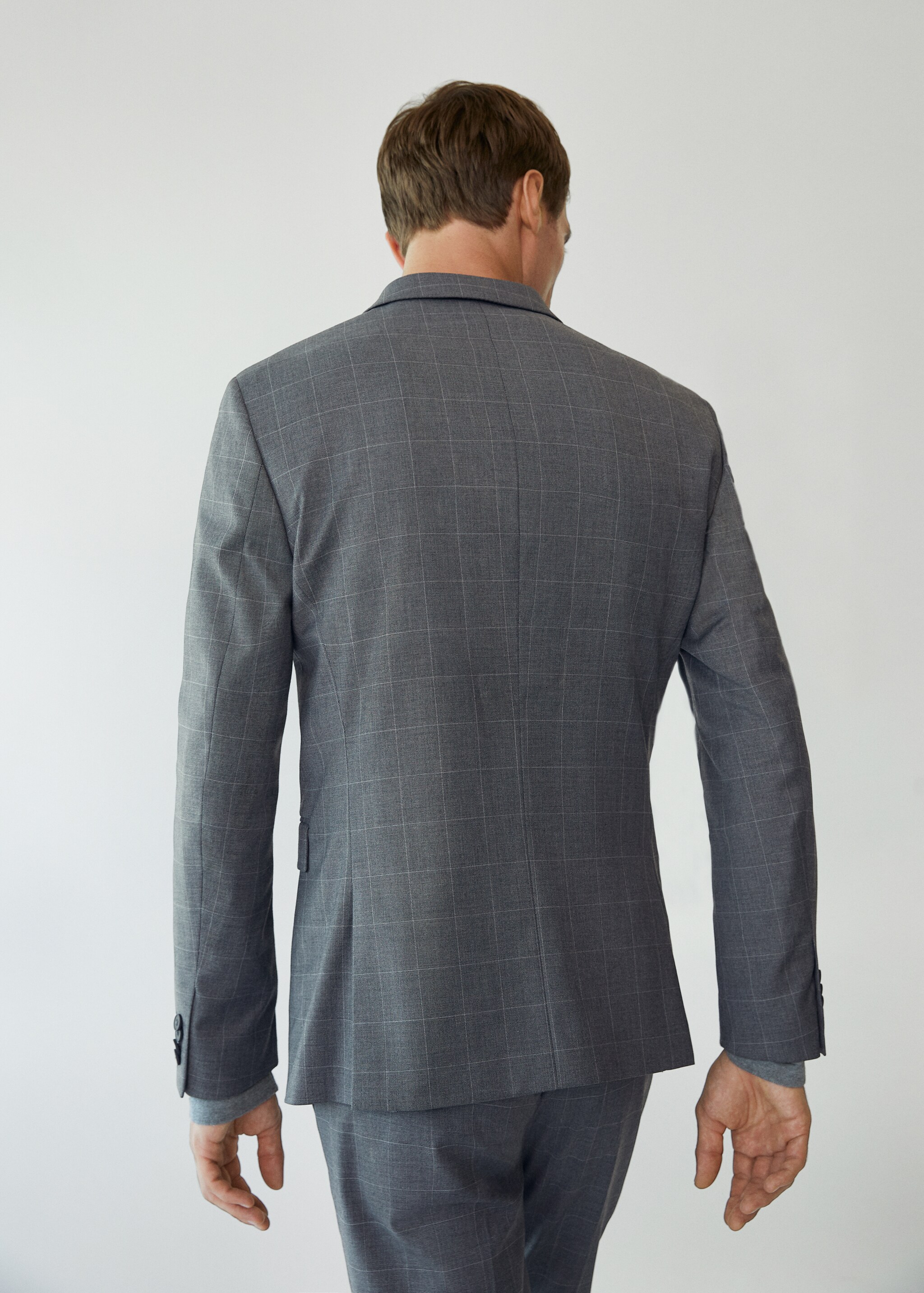Americana traje super slim fit cuadros - Reverso del artículo
