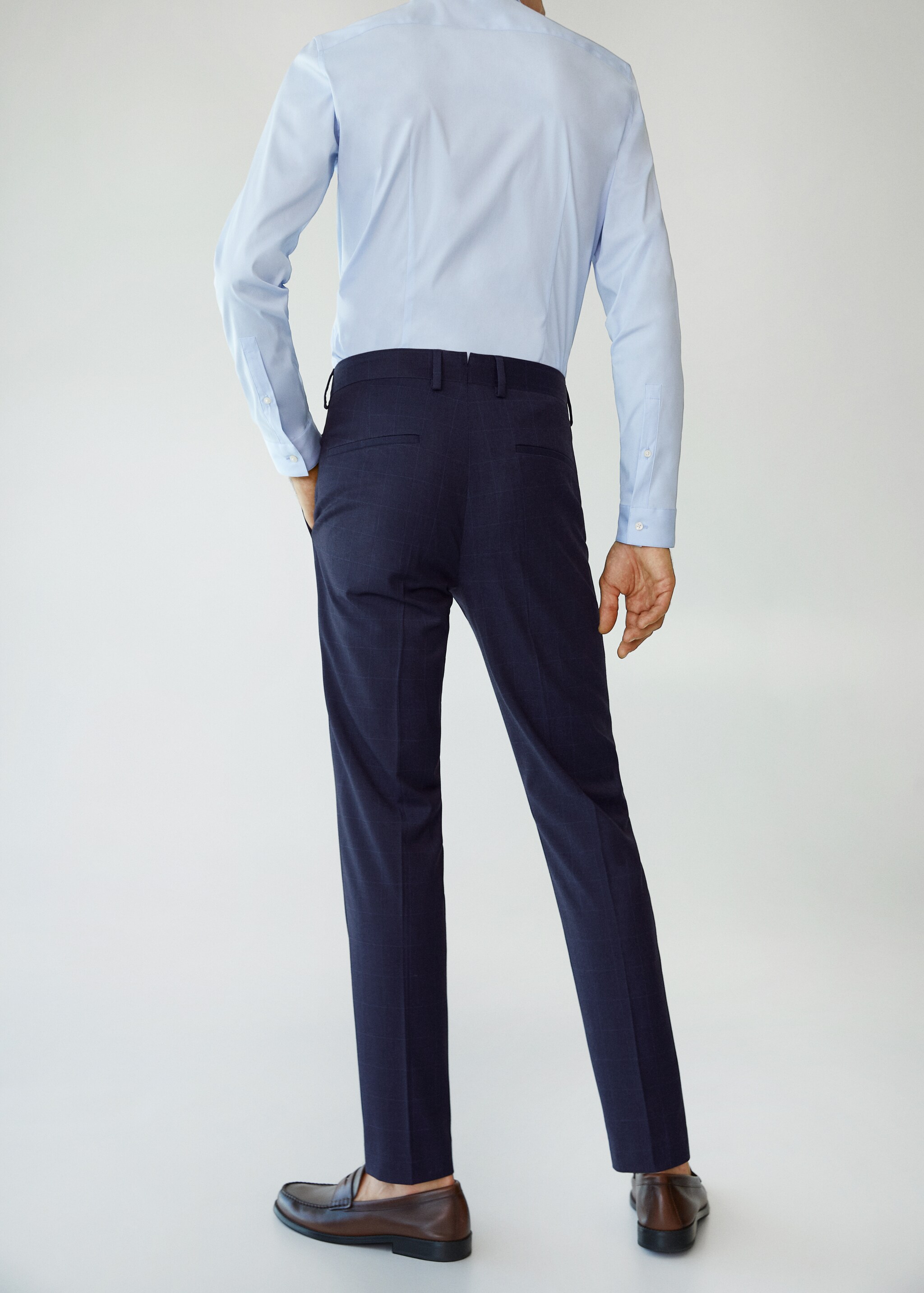 Super slim-fit Tailored check trousers - Details of the article 1