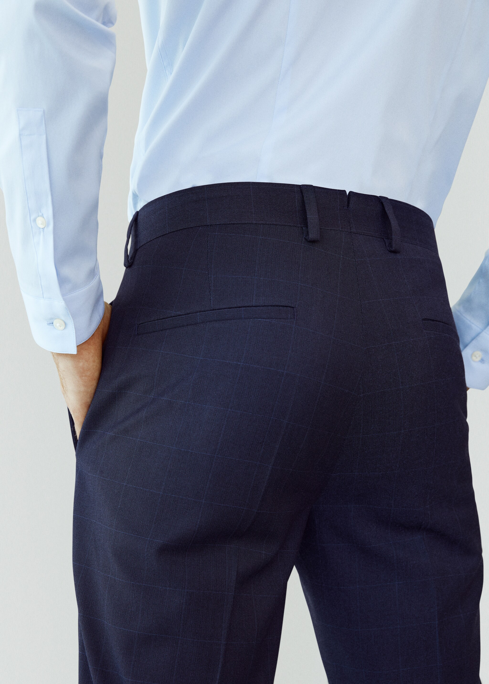 Super slim-fit Tailored check trousers - Details of the article 2