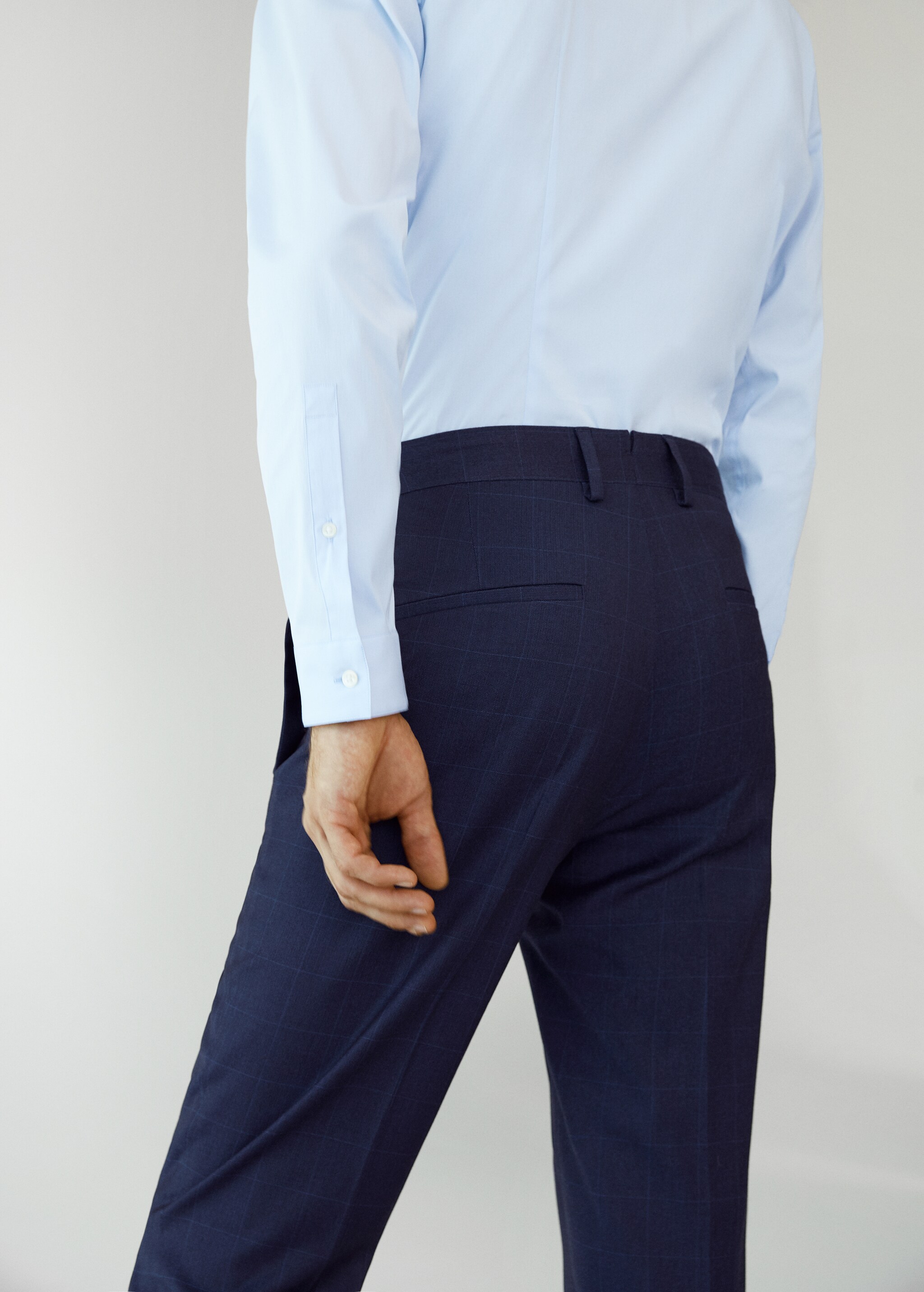 Super slim-fit Tailored check trousers - Details of the article 3