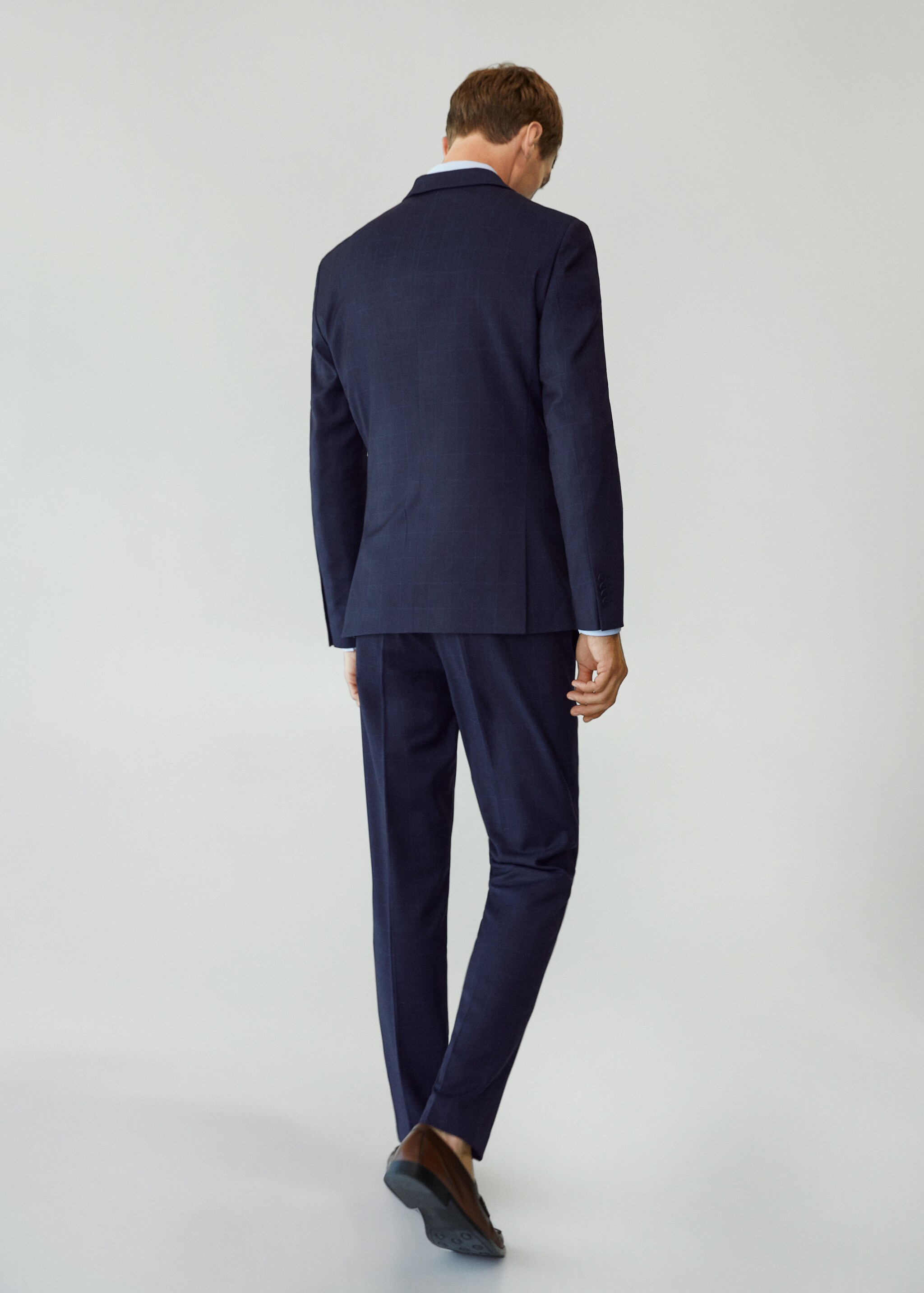 Super slim-fit Tailored check trousers - Reverse of the article