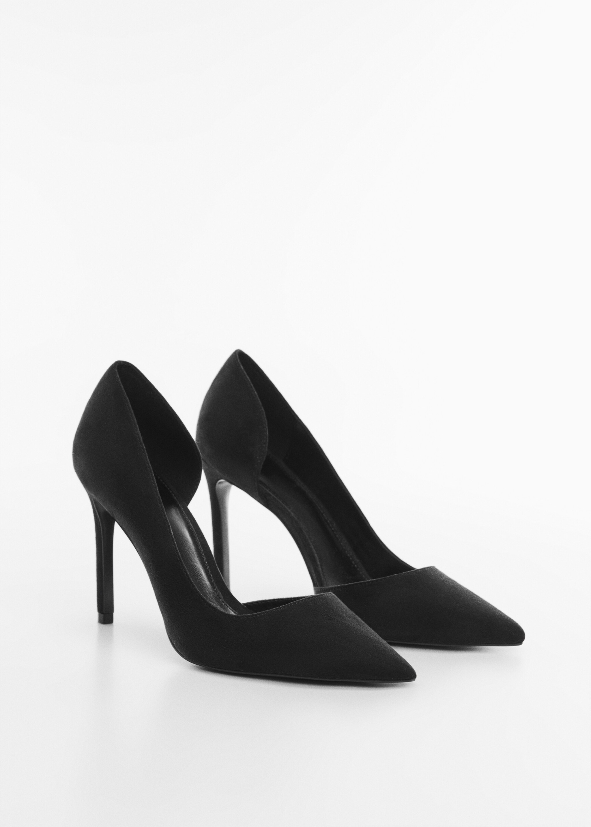 Asymmetrical heeled shoes - Medium plane, Black. Ref: 87100255-00.