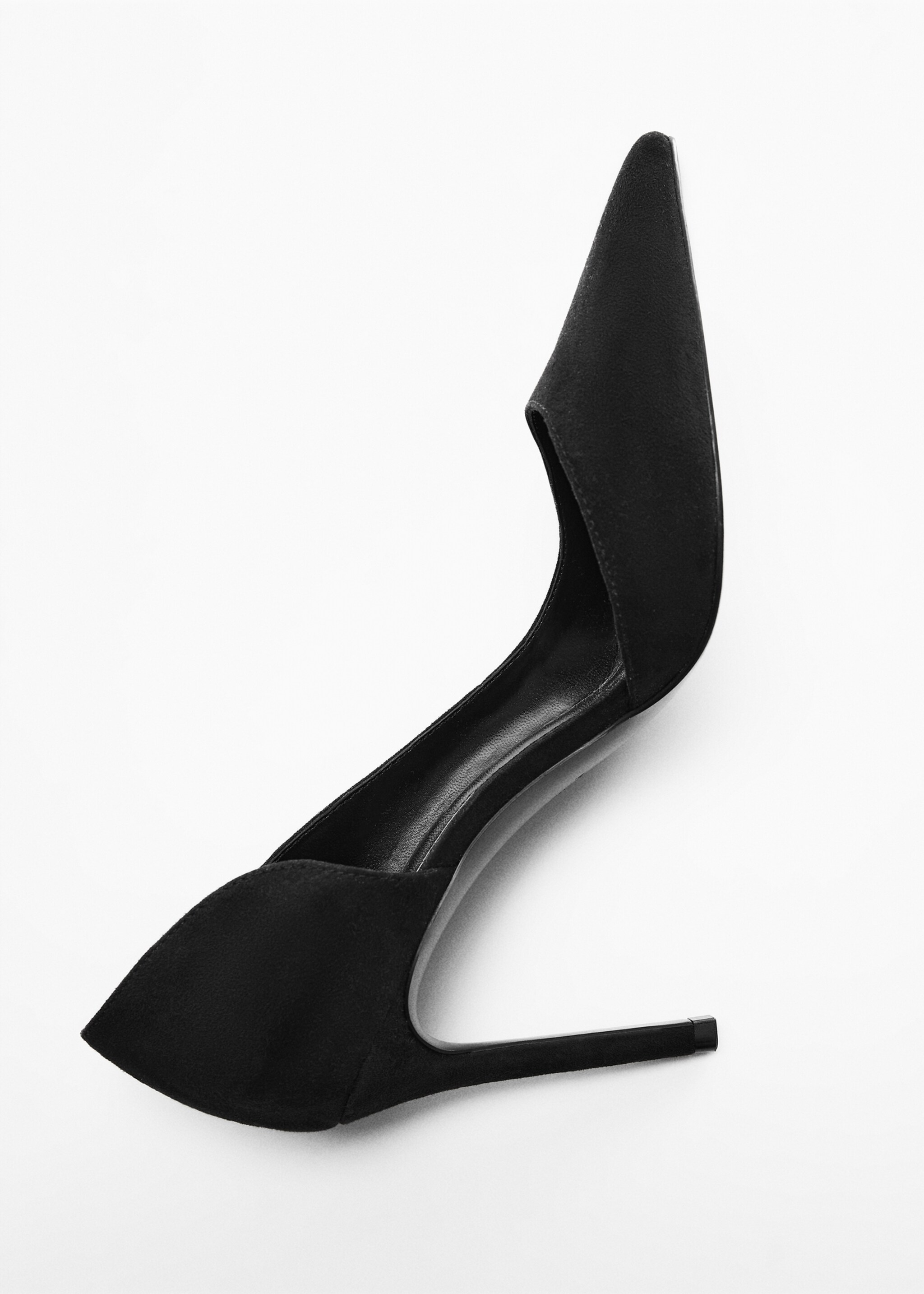 Asymmetrical heeled shoes - Details of the article 5, Black. Ref: 87100255-00.