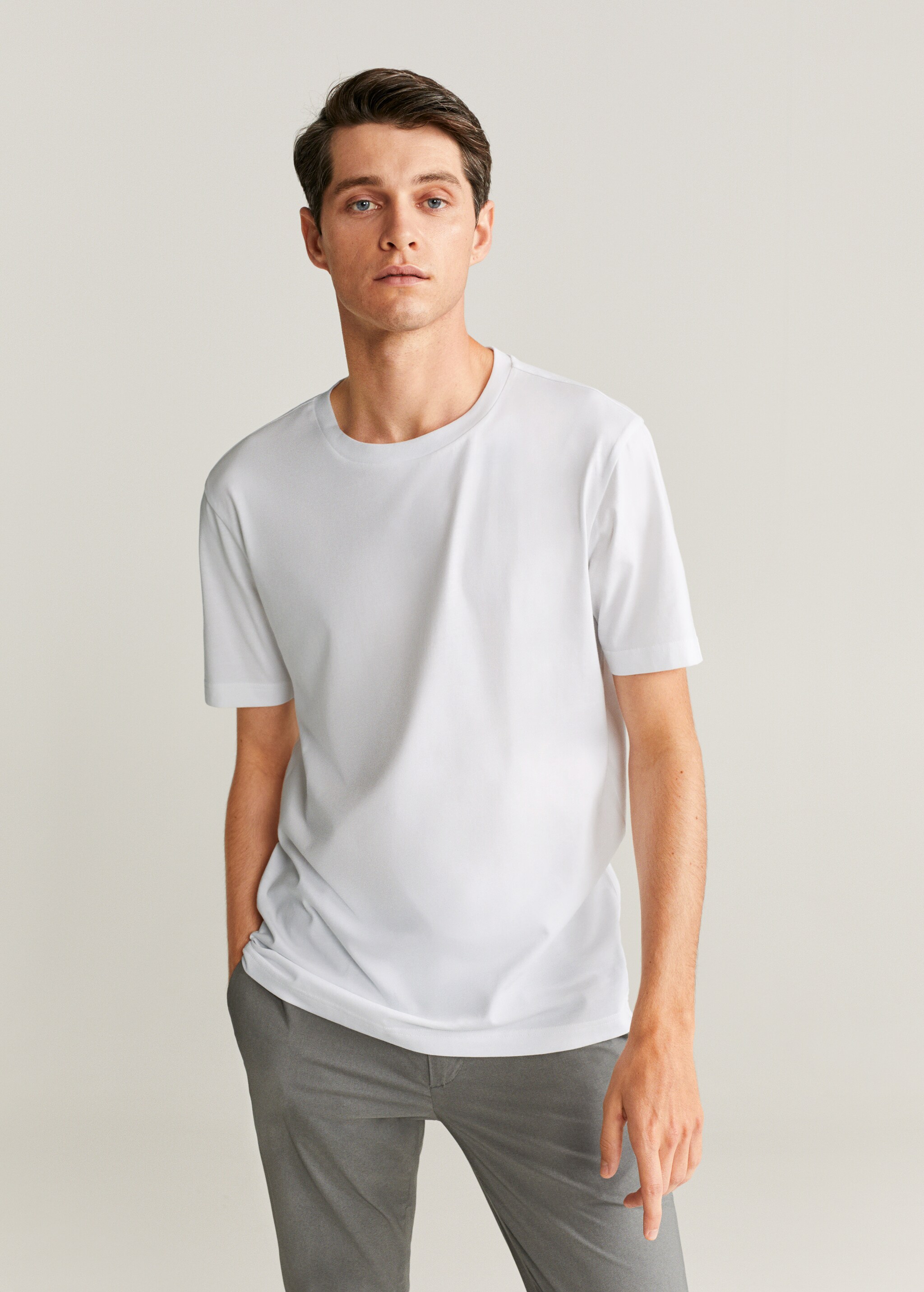 3-pak katoenen T-shirts - Middenvlak