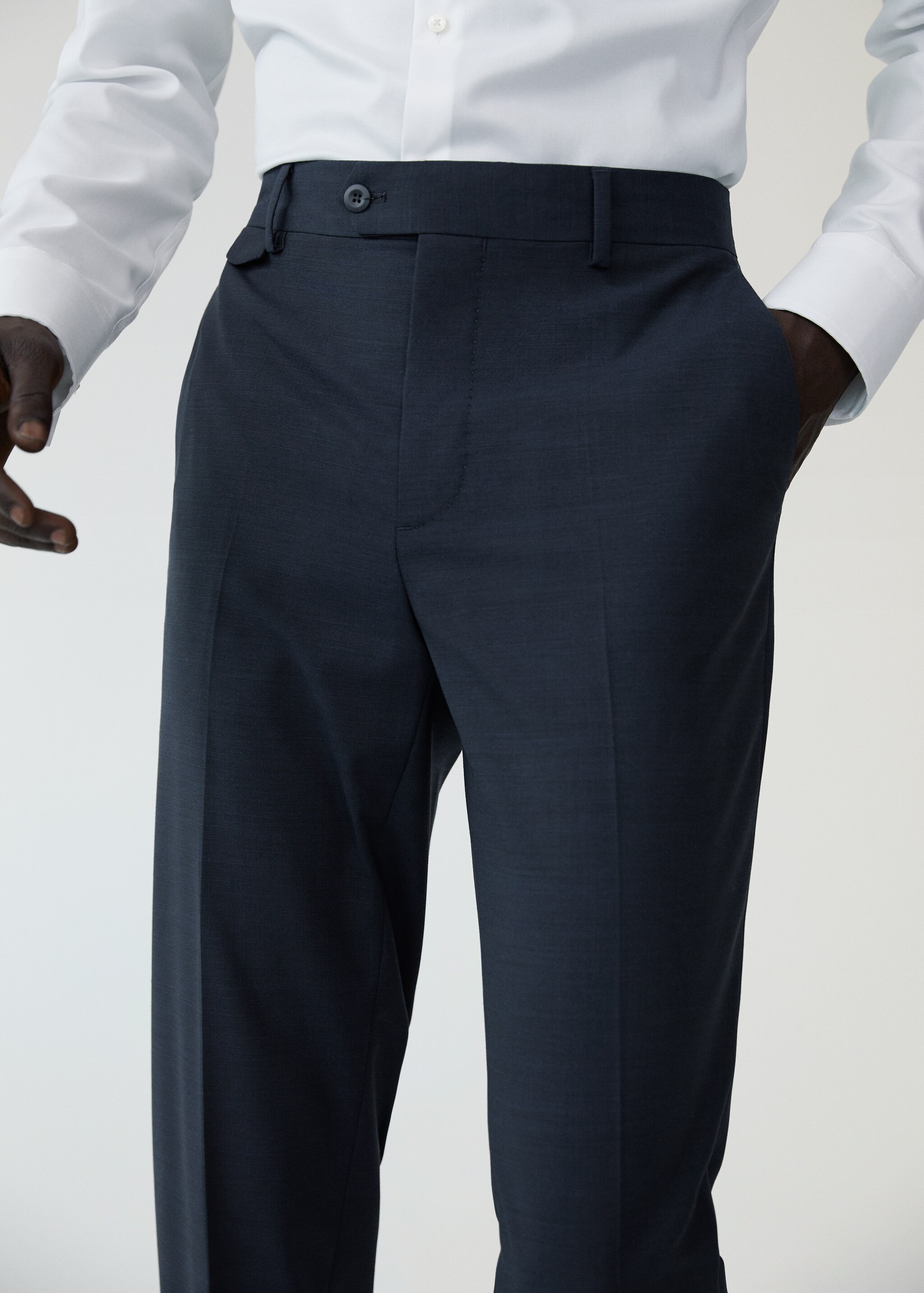 Pantalón traje slim fit lana - Detalle del artículo 1